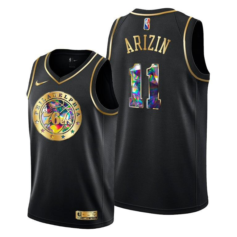 Paul Arizin 11 Philadelphia 76ers 75th Anniversary Team Black Men NBA Jersey Men's