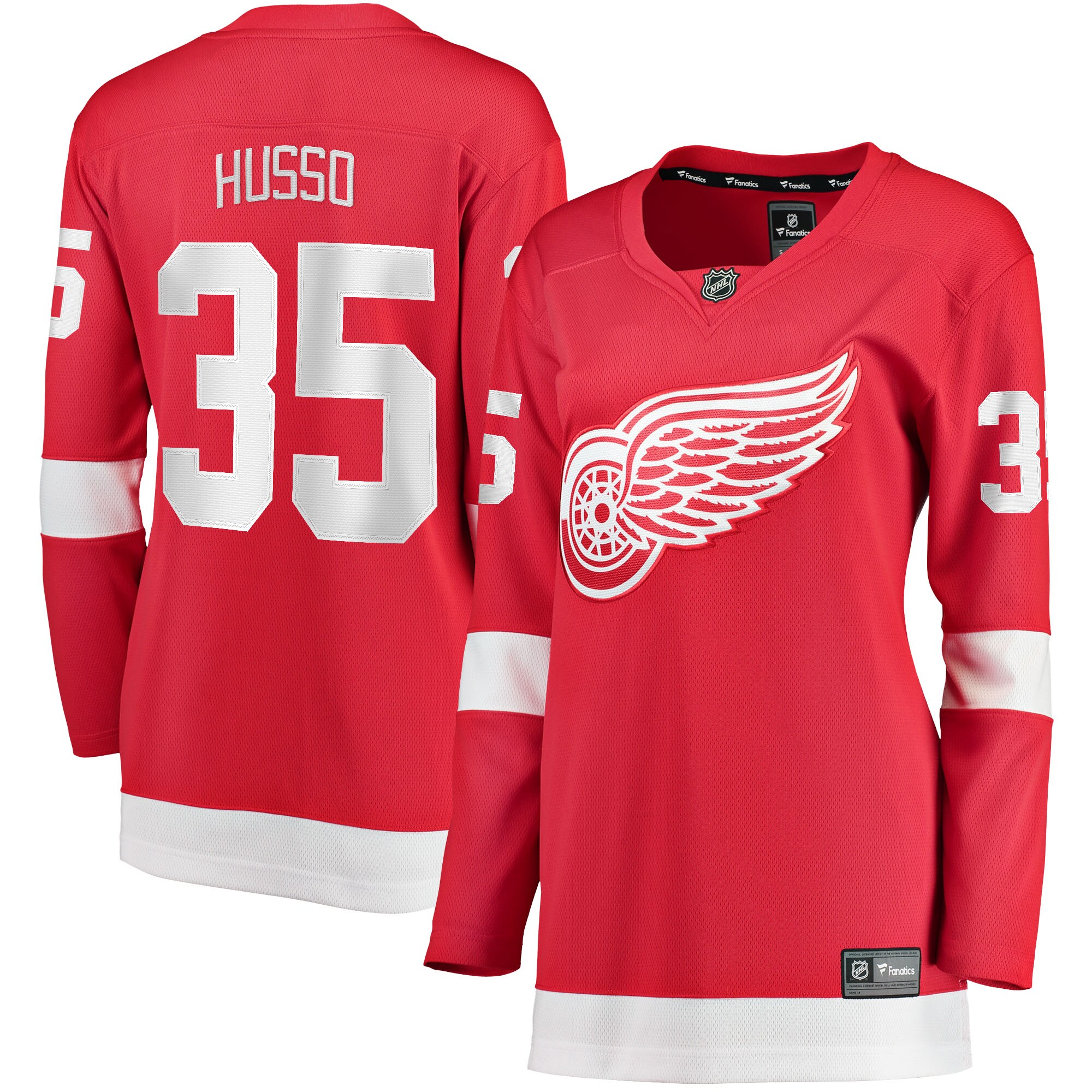 Detroit Red Wings Ville Husso Red Home Breakaway Player NHL Jersey Women's