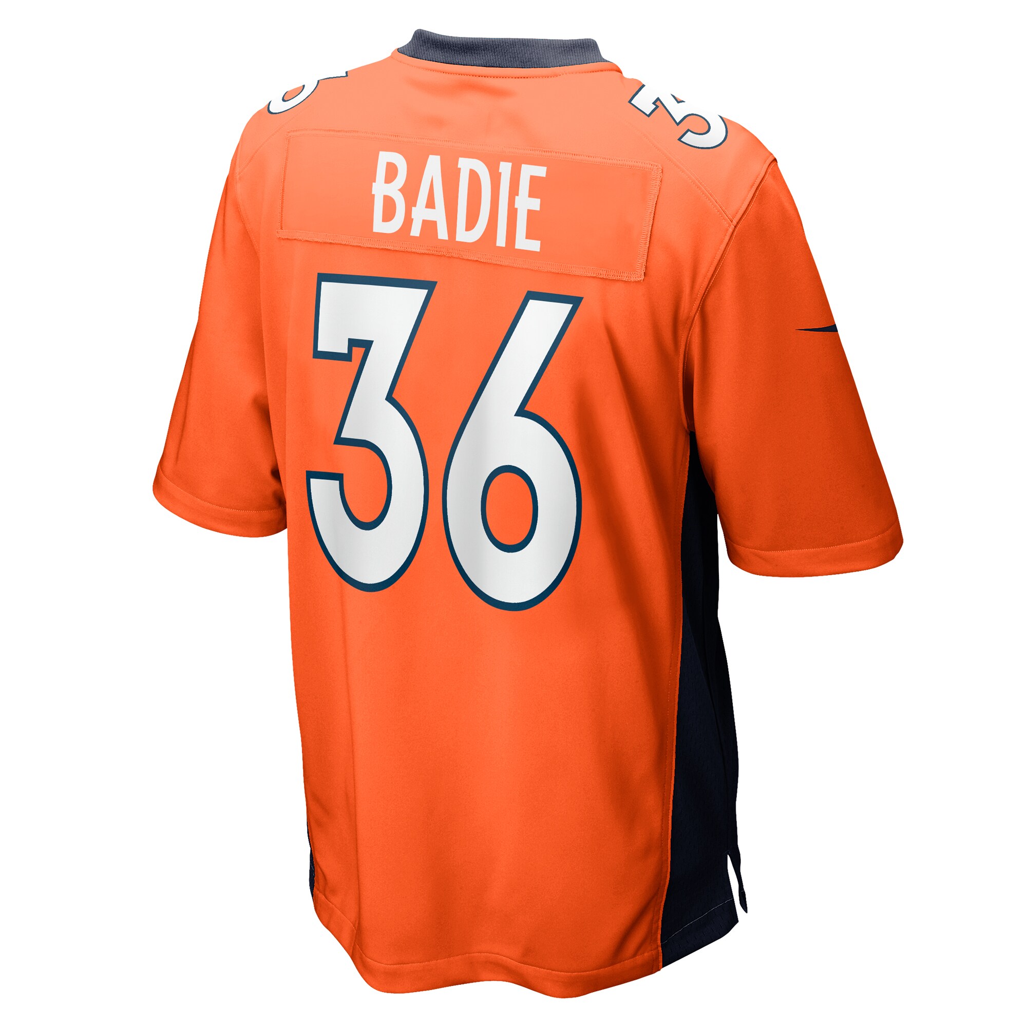 Denver Broncos Tyler Badie Orange Team Game NFL Jersey Men's