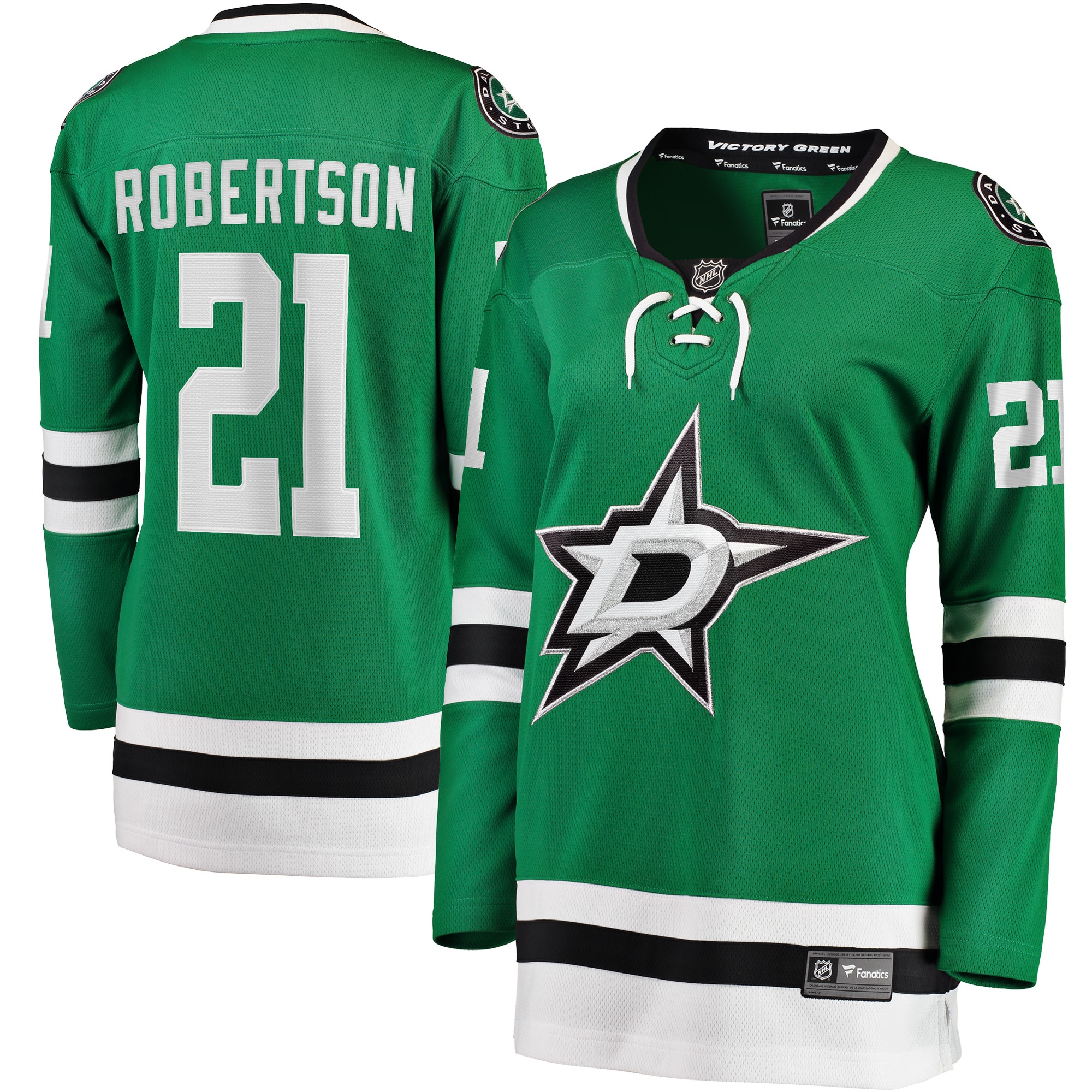 Dallas Stars Jason Robertson Kelly Green Home Breakaway NHL Jersey Women's