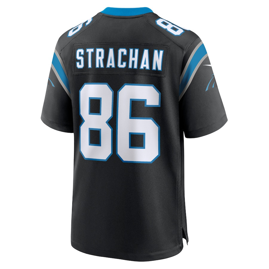 Mike Strachan 86 Carolina Panthers Game Black NFL Jersey Men's