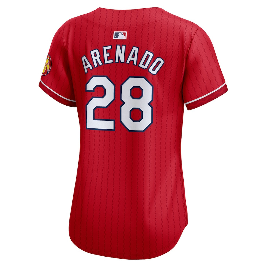 Nolan Arenado 28 St. Louis Cardinals 2024 City Connect Limited Red MLB Jersey Women's