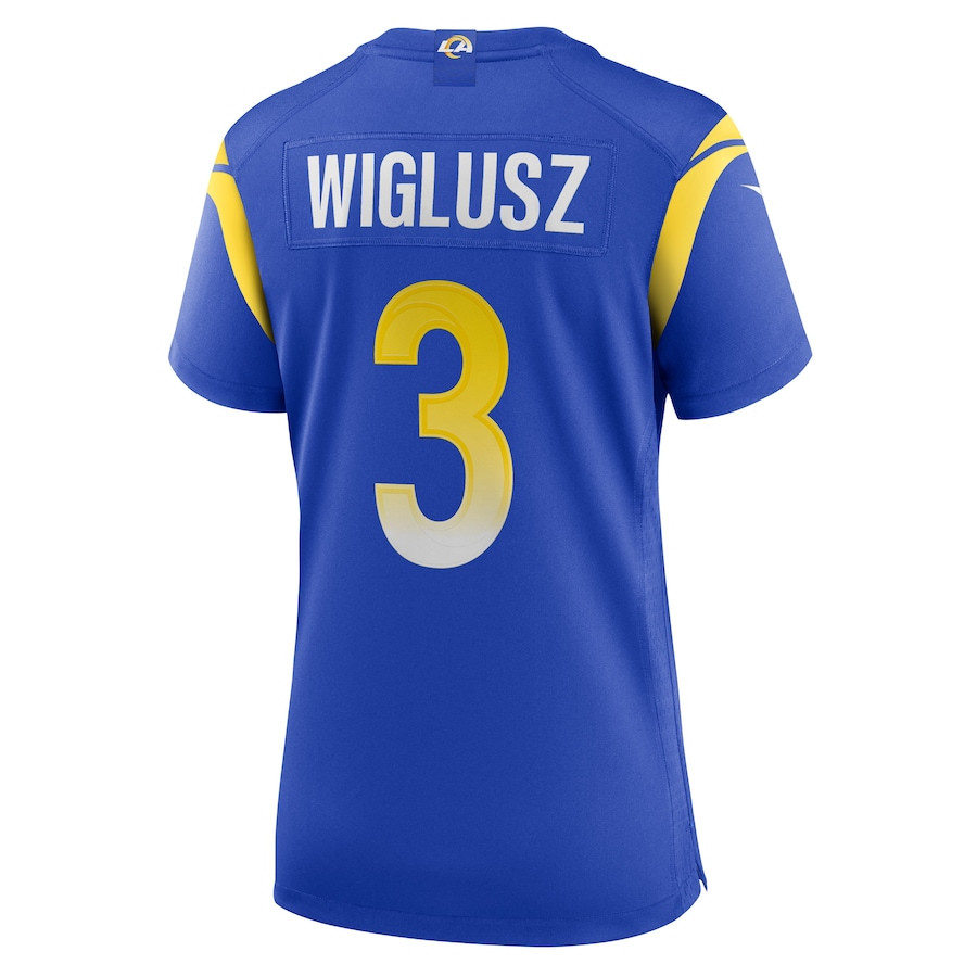 Sam Wiglusz 3 Los Angeles Rams Game Royal NFL Jersey Women's