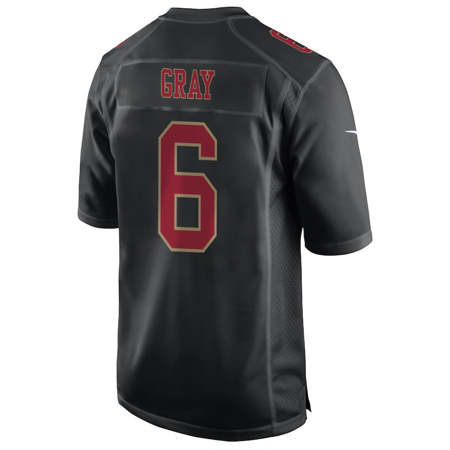 Danny Gray 6 San Francisco 49ers Super Bowl LVIII Patch Fashion Game Carbon Black NFL Jersey Men's
