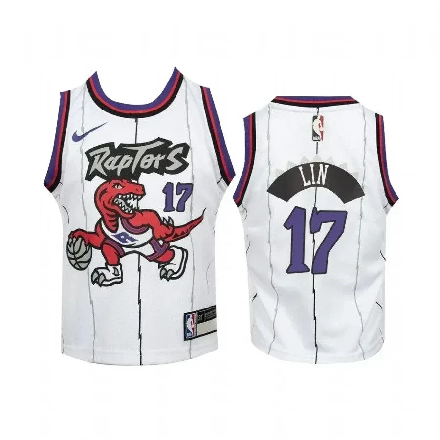 Jeremy Lin Toronto Raptors Kid White Hardwood Classics NBA Jersey Youth