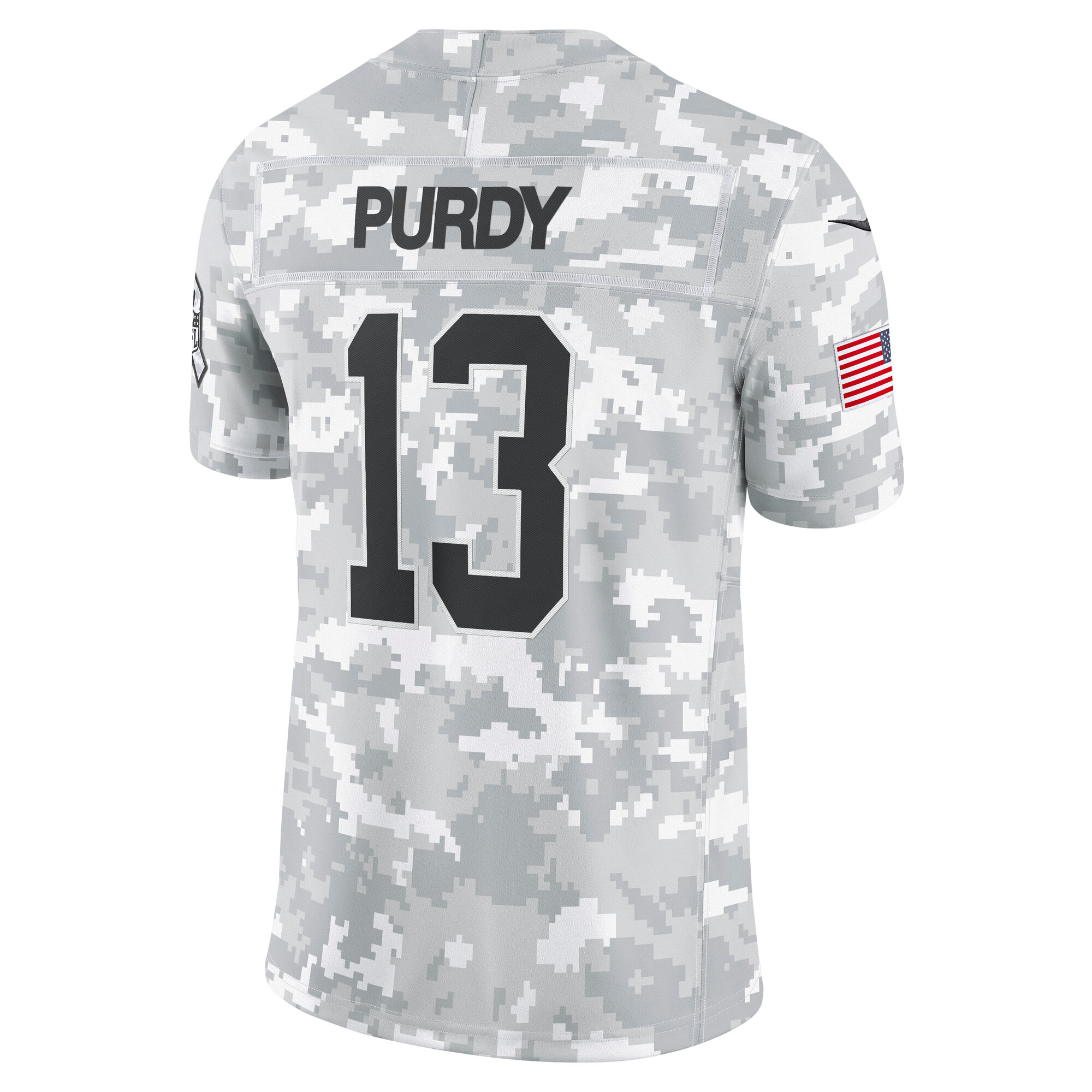 San Francisco 49ers Brock Purdy Arctic Camo 2024 Salute to Service Limited NFL Jersey Men's