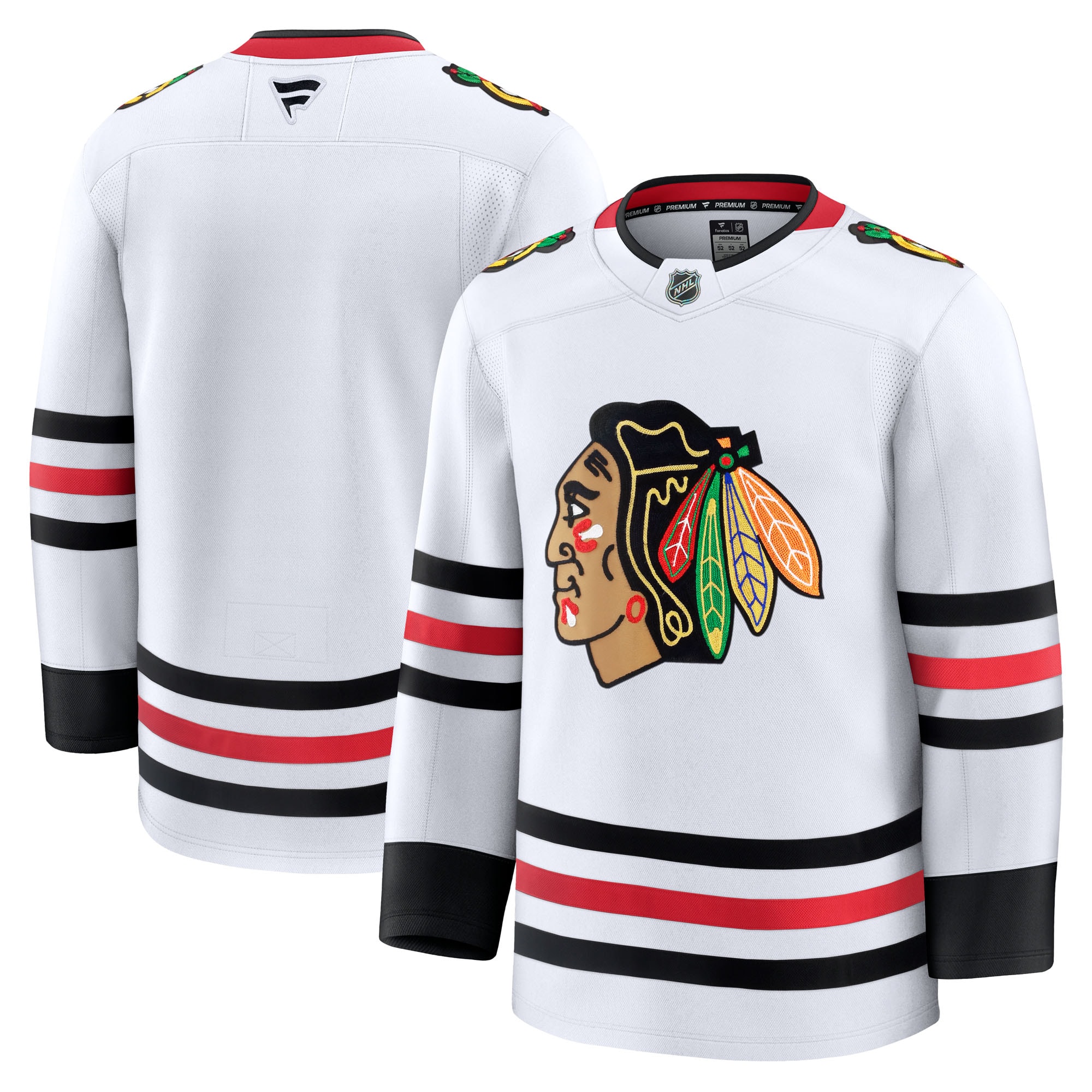 Chicago Blackhawks White Away Premium NHL Jersey Men's
