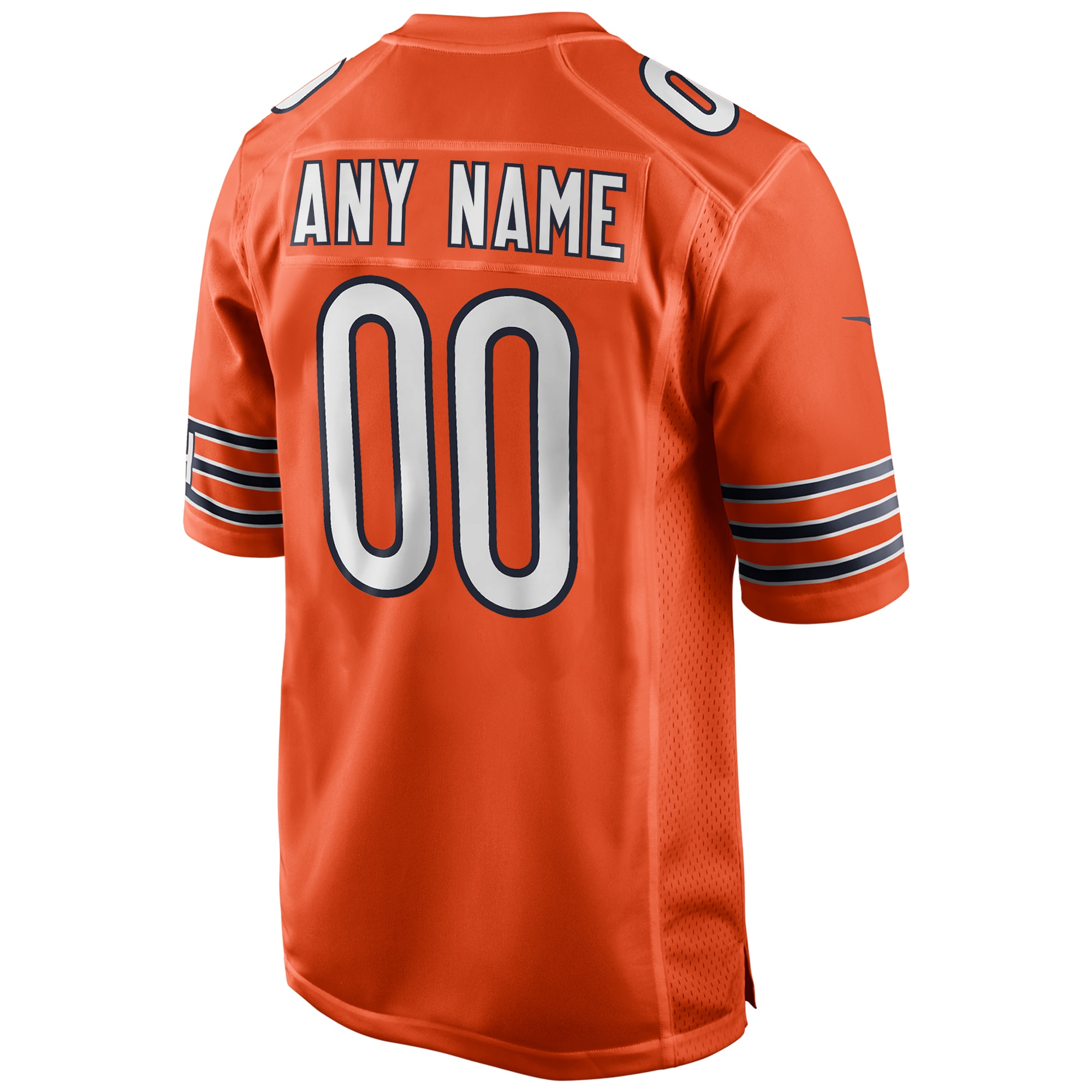 Chicago Bears Orange Alternate Custom Game NFL Jersey Men's