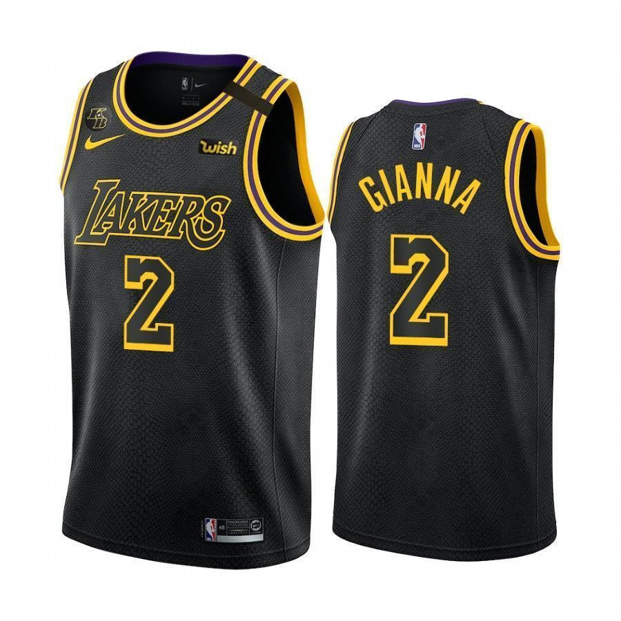 Mamba Forever Gianna Bryant Los Angeles Lakers Black Mamba Inspired Special 2 NBA Jersey Men's