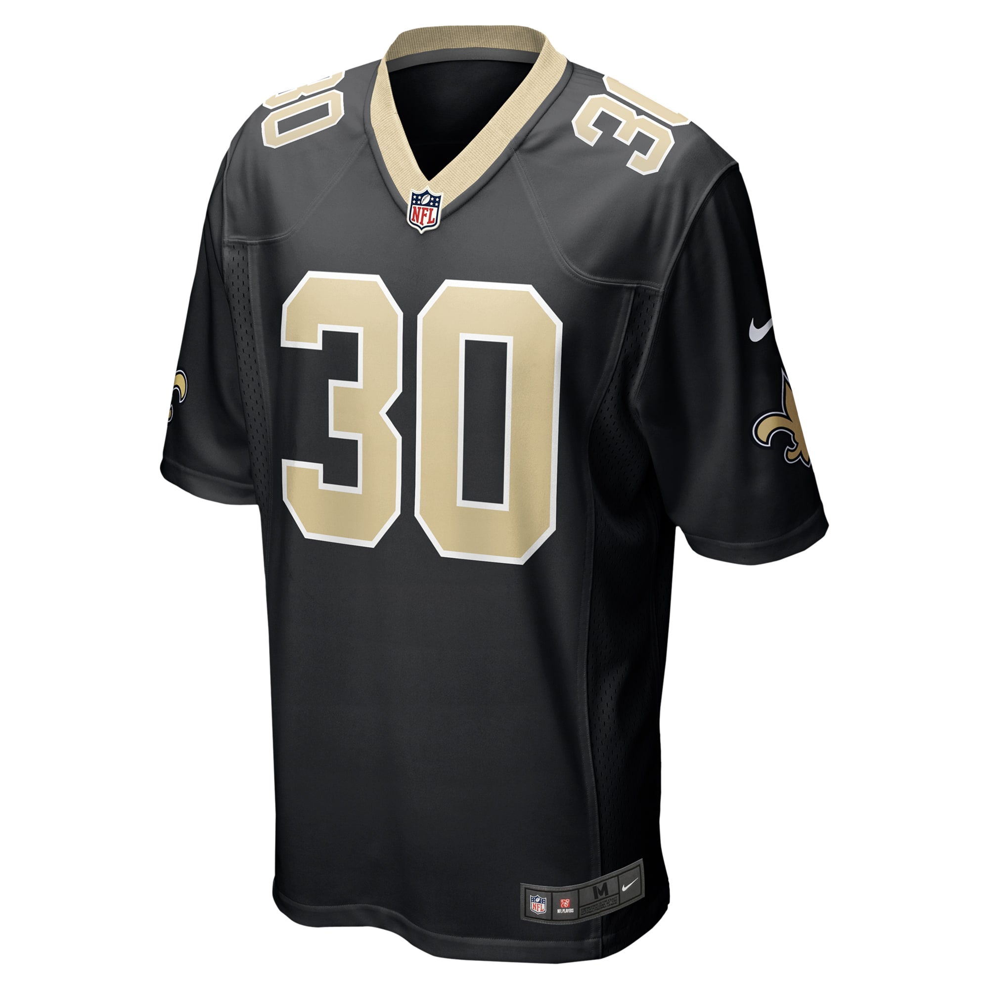 New Orleans Saints Roderic Teamer Black Game NFL Jersey Men's