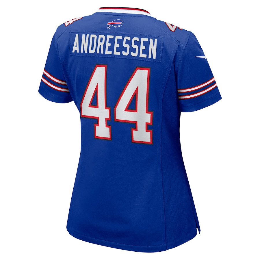 Joe Andreessen 44 Buffalo Bills Game Royal NFL Jersey Women's