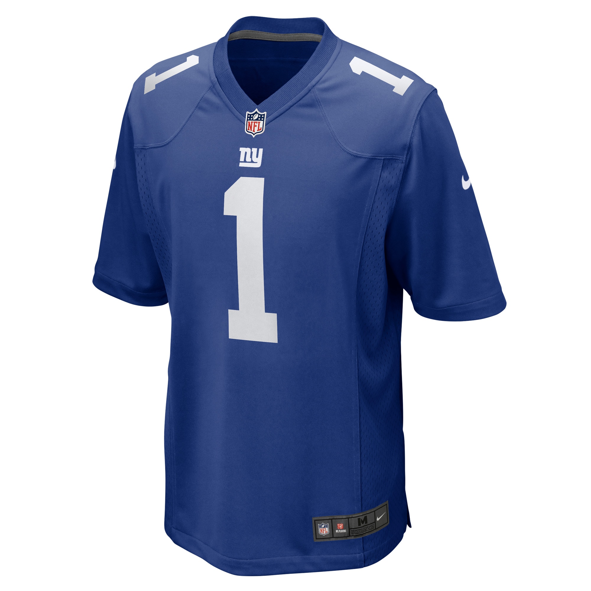 New York Giants Number 1 Groom Royal Game NFL Jersey Men's