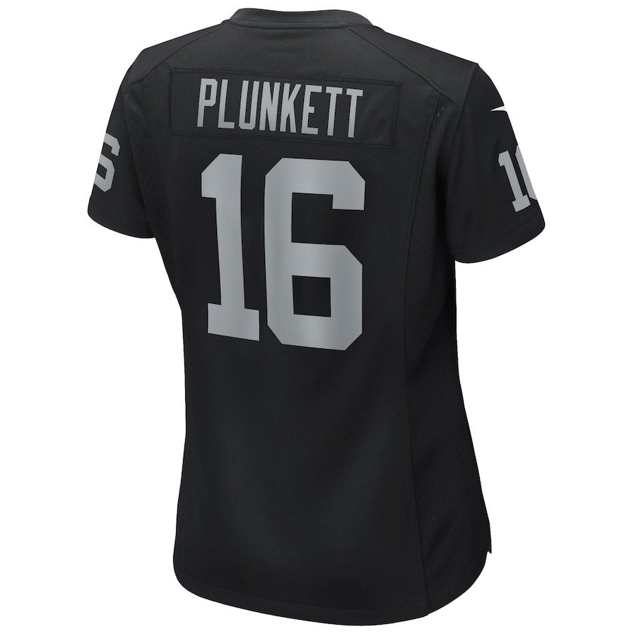 Jim Plunkett 16 Las Vegas Raiders Game Retired Black NFL Jersey Women's