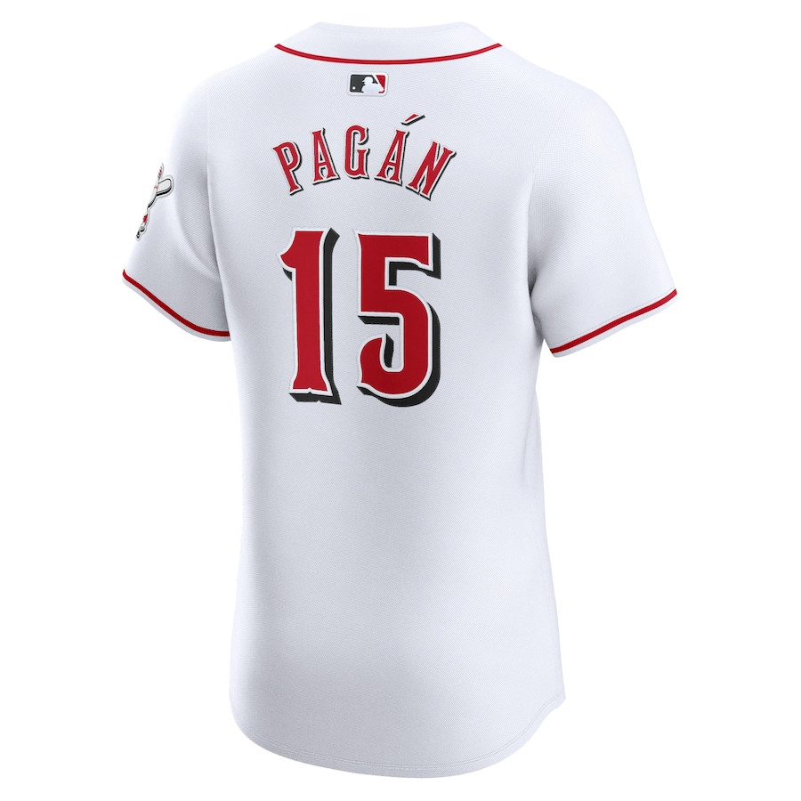 Emilio Pagan 15 Cincinnati Reds Home Elite Player White MLB Jersey Men's