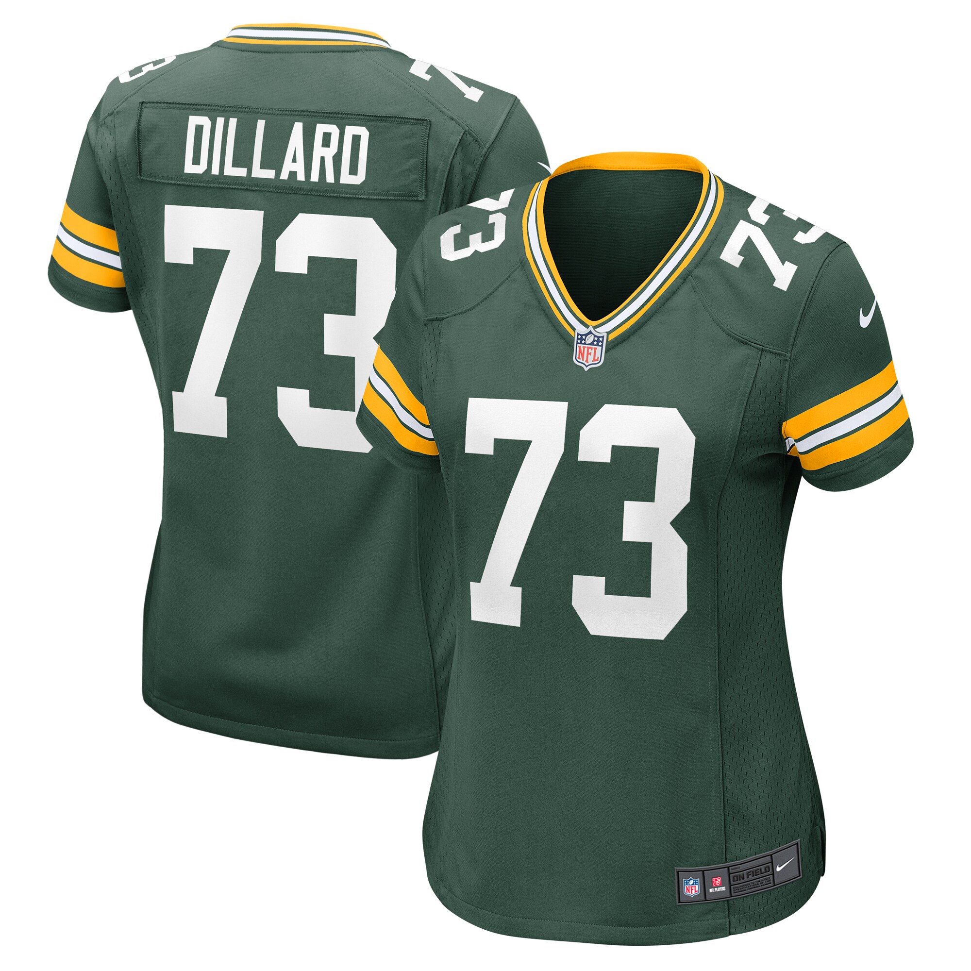 Green Bay Packers Andre Dillard Green Game NFL Jersey Women's