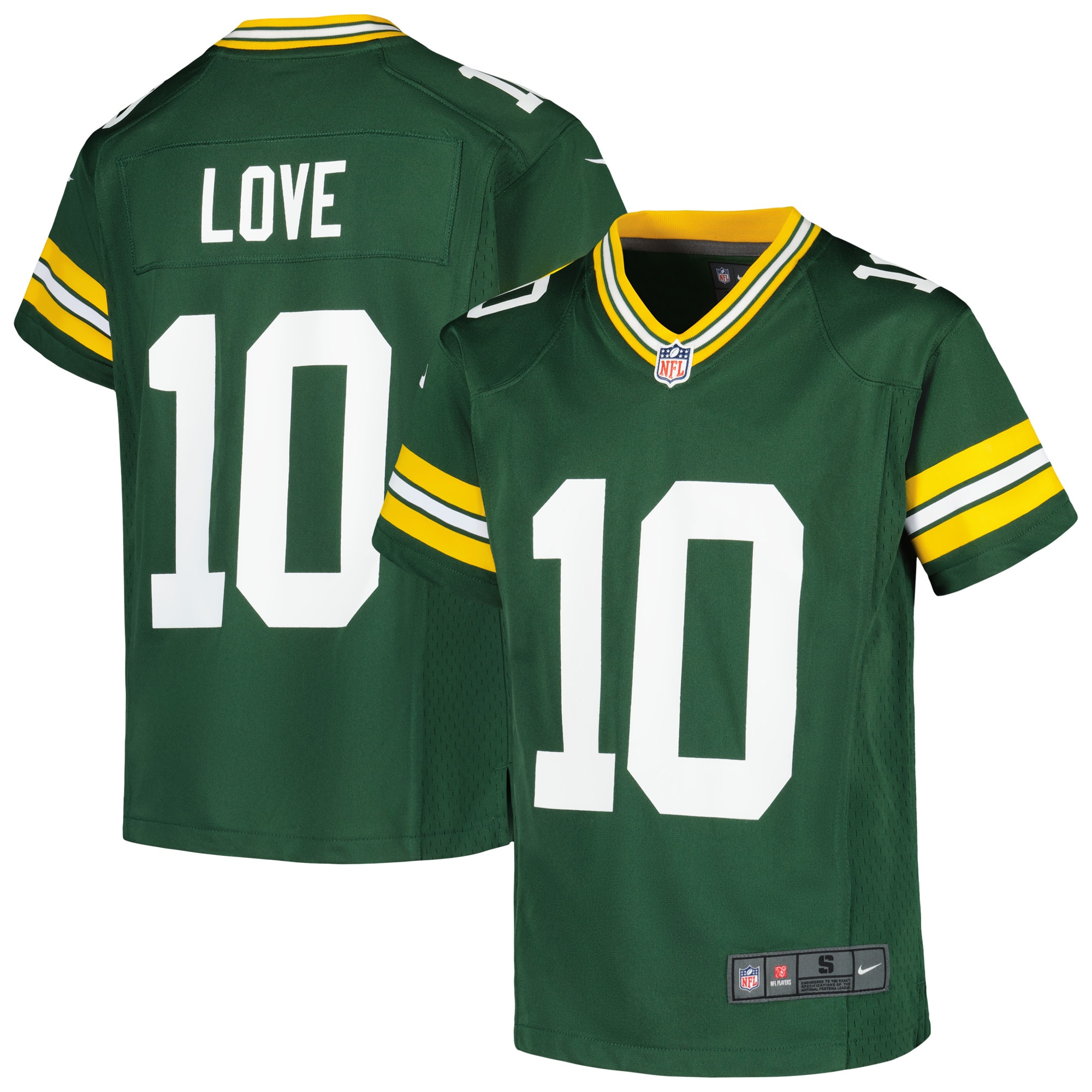Green Bay Packers Love Green Game NFL Jersey Youth
