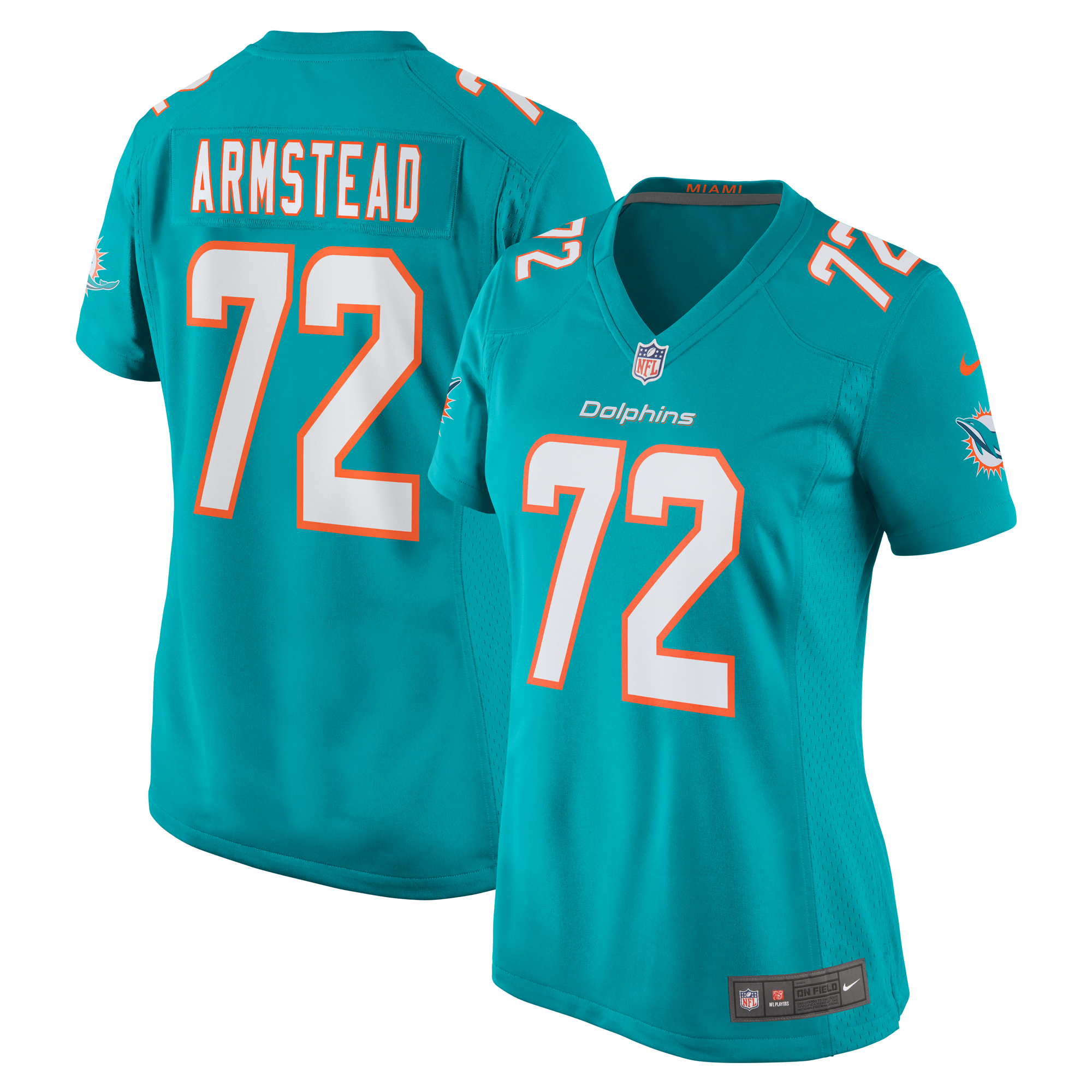 Miami Dolphins Terron Armstead Aqua Game NFL Jersey Women's
