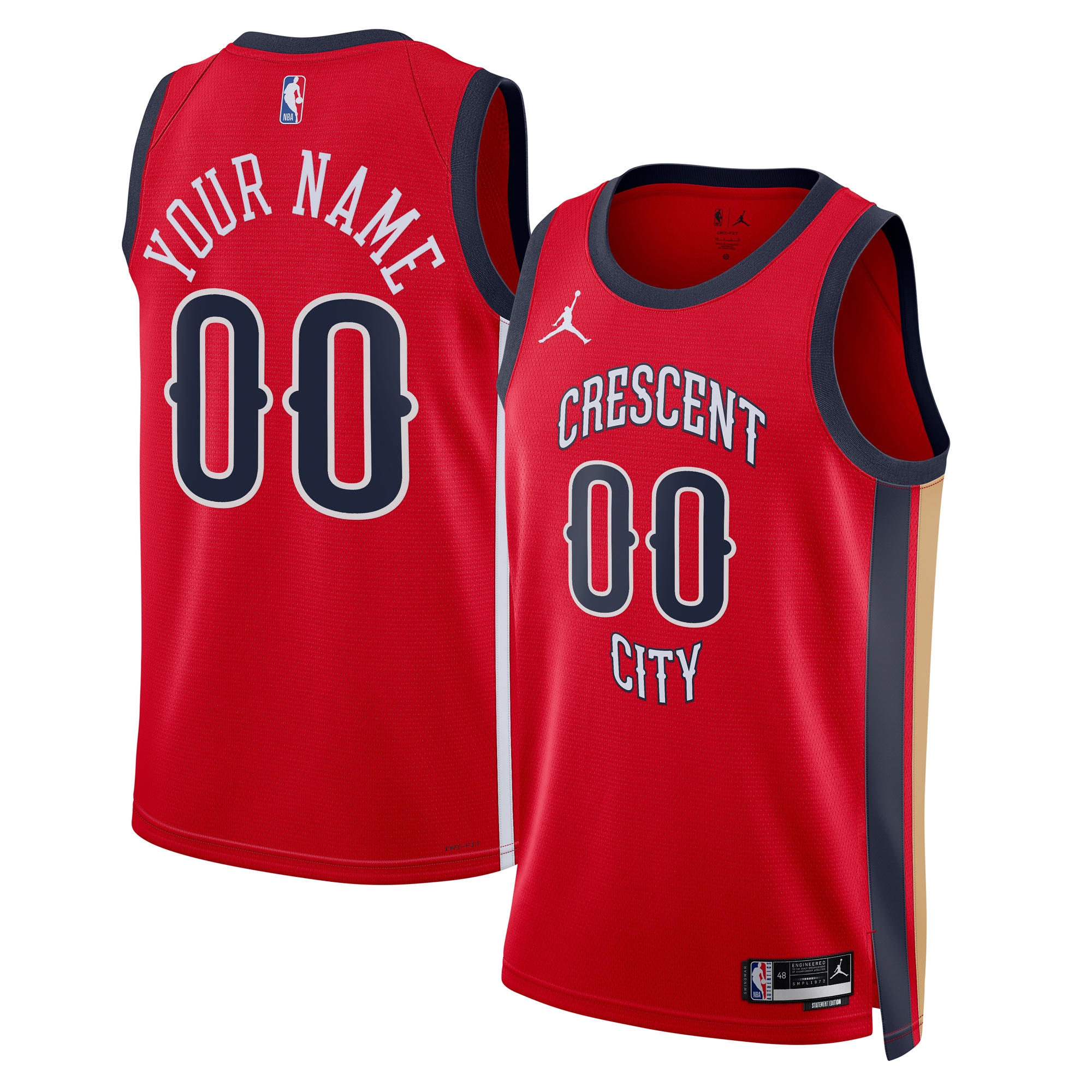 New Orleans Pelicans Jordan Statement Swingman Custom Unisex NBA Jersey Unisex
