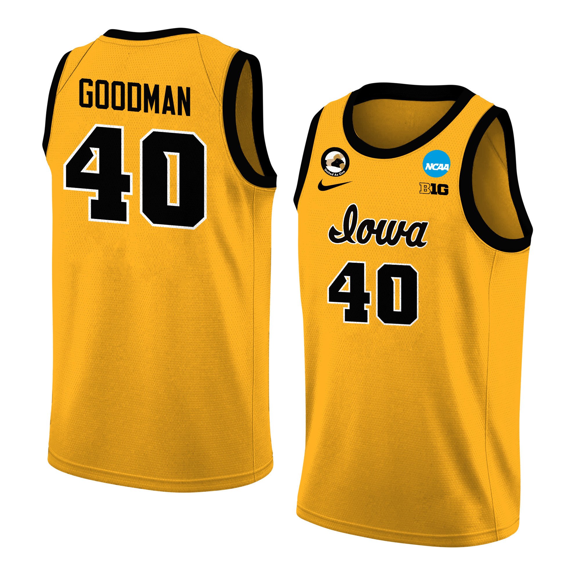 Sharon Goodman 40 Iowa Hawkeyes 2024 Yellow Unisex NCAA Jersey Unisex