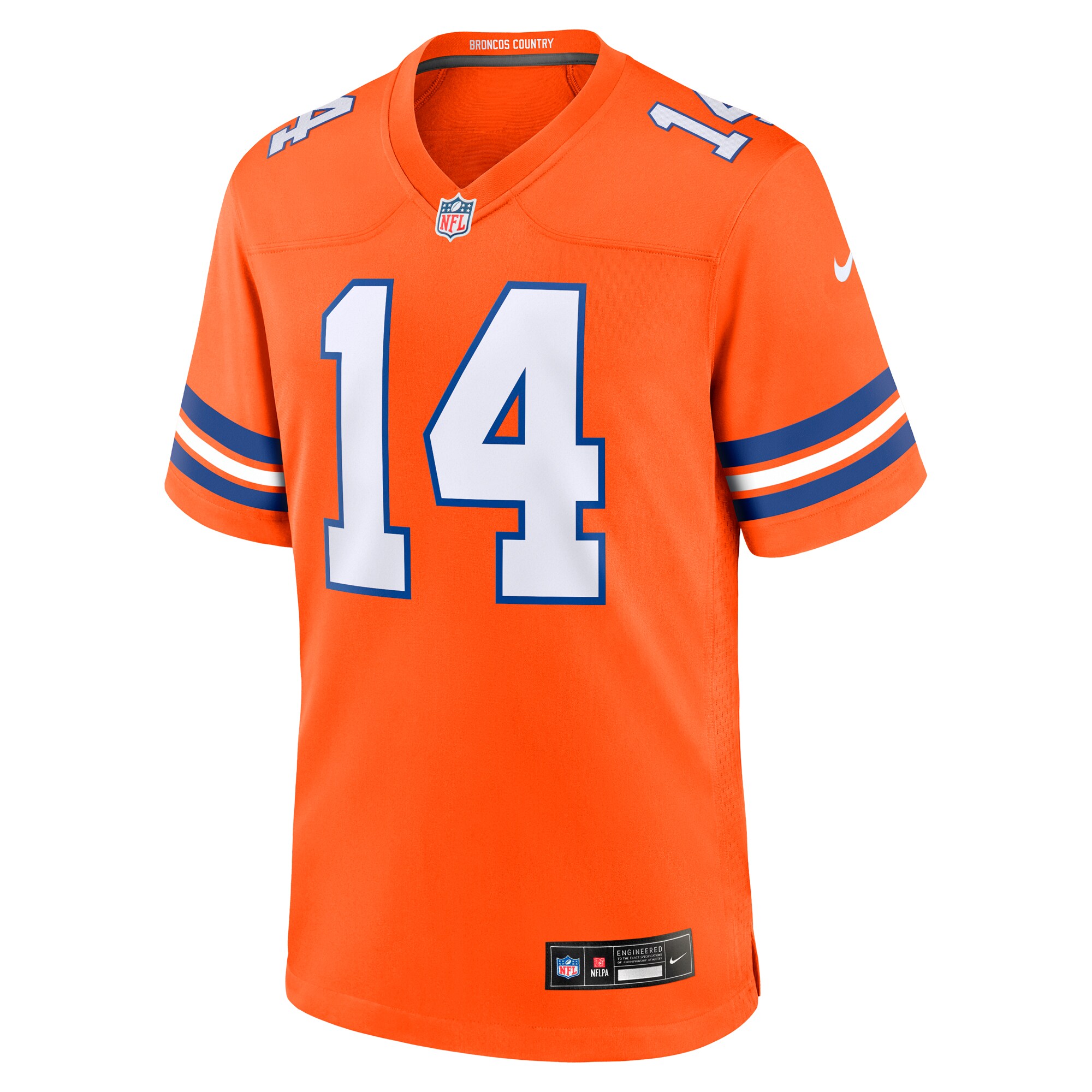 Denver Broncos Courtland Sutton Orange Mile High Collection 1977 Throwback Player Game NFL Jersey Men's