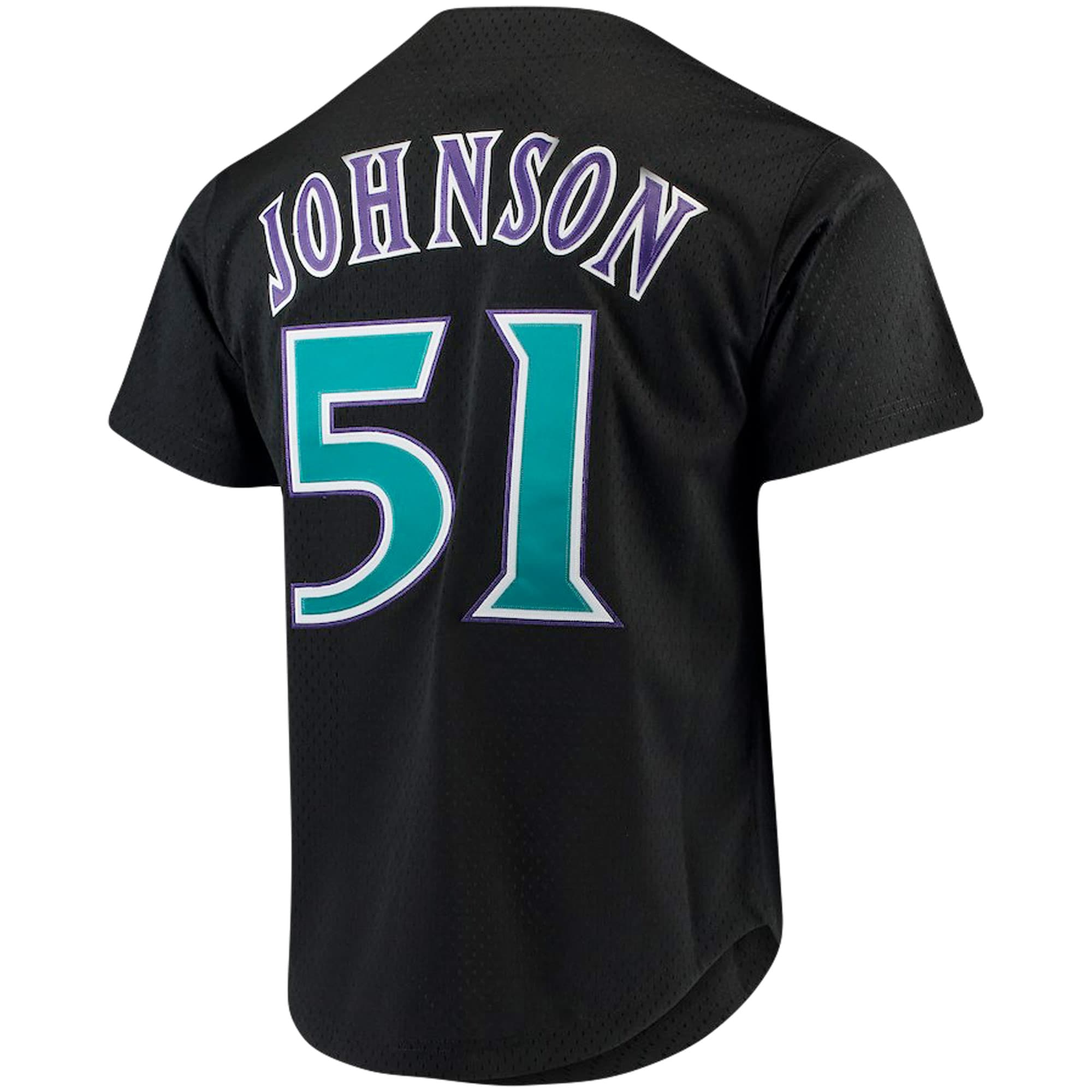 Arizona Diamondbacks Randy Johnson Mitchell Ness Black Big Tall Cooperstown Collection Mesh Button-Up MLB Jersey Men's