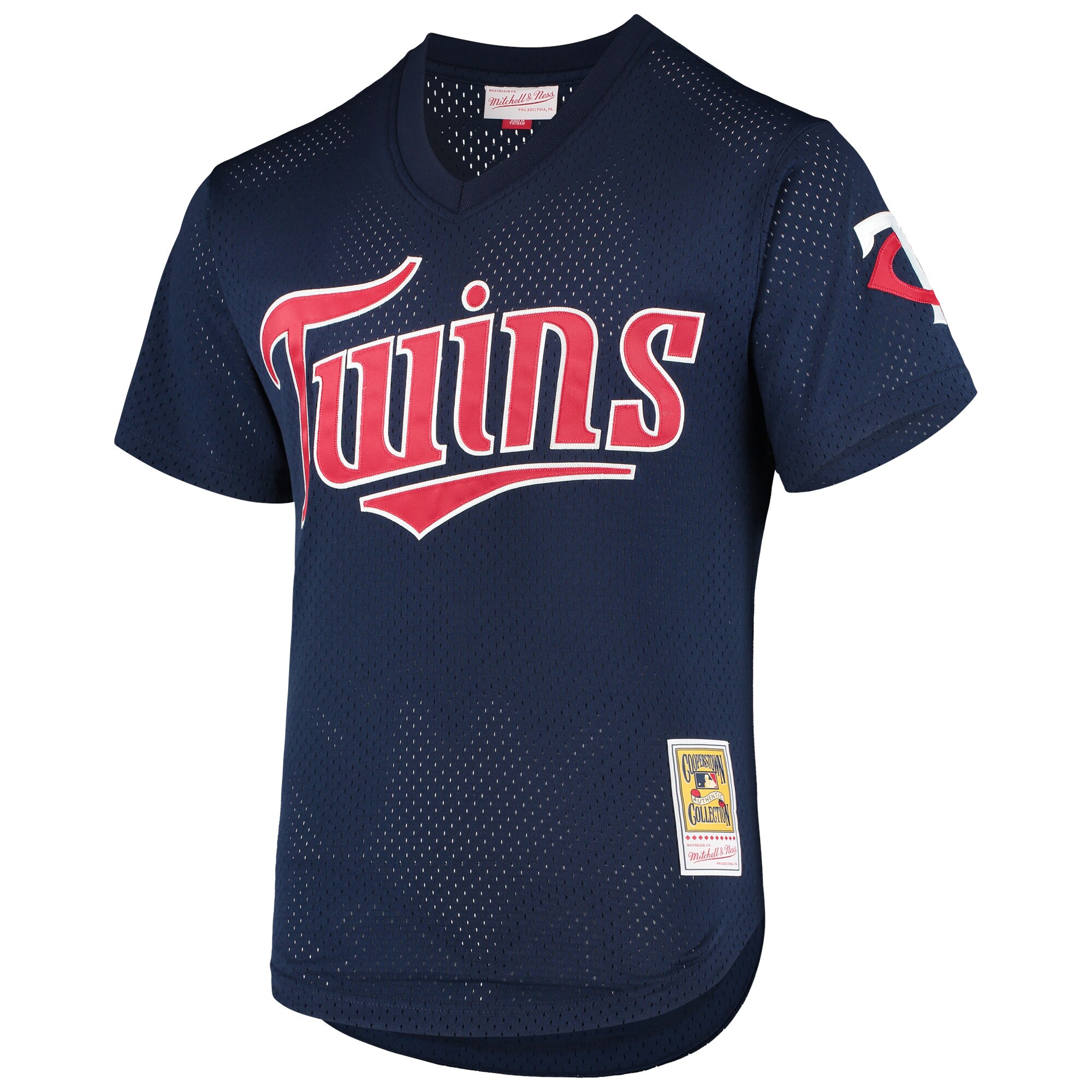 Minnesota Twins David Ortiz Mitchell Ness Navy 2002 Cooperstown Collection Mesh Batting Practice MLB Jersey Men's
