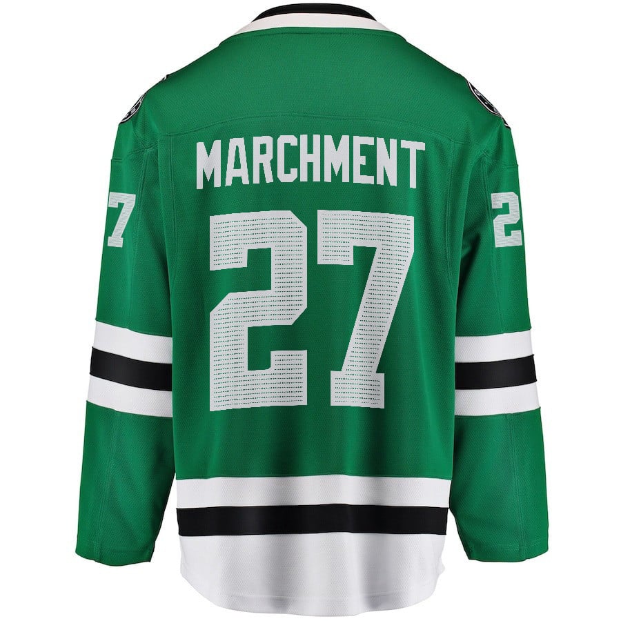 Mason Marchment 27 Dallas Stars 2024 Playoffs Patch Home Green NHL Jersey Men's