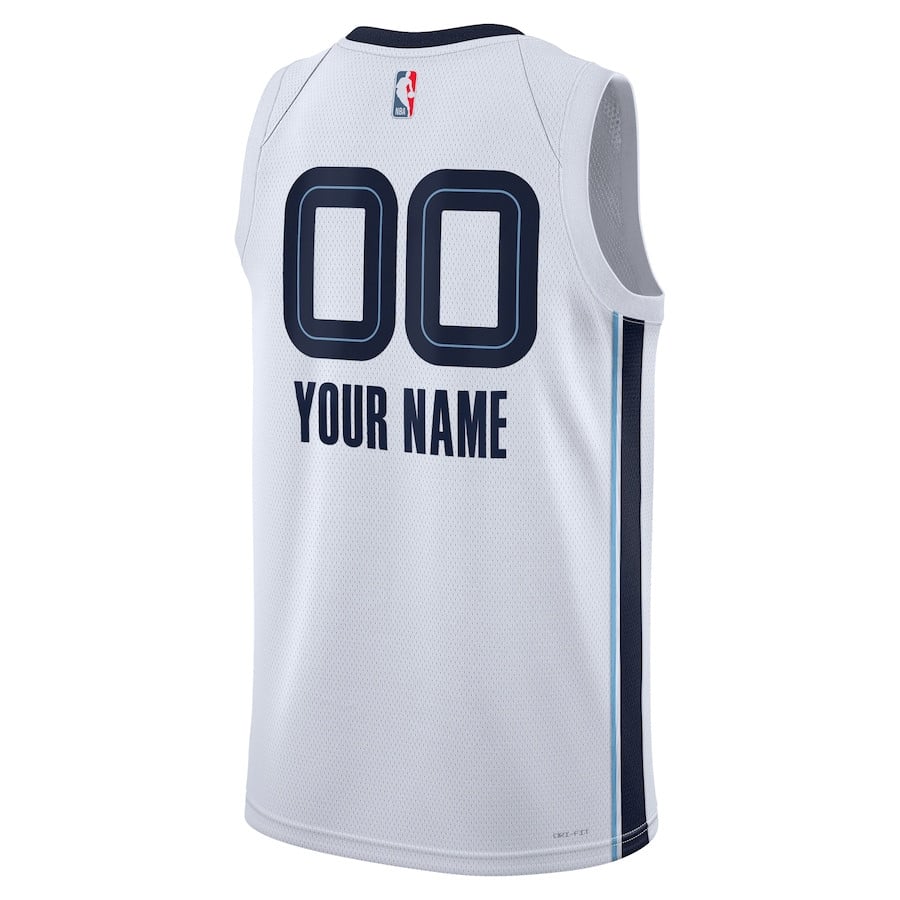 Memphis Grizzlies Unisex Custom Swingman Badge Association Editio White NBA Jersey Unisex