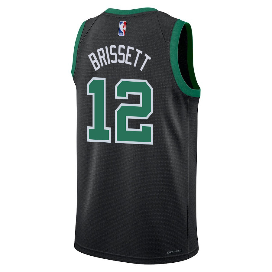 Oshae Brissett 12 Boston Celtics 2024 FINALS CHAMPIONS Swingman Statement Edition Black NBA Jersey Men's