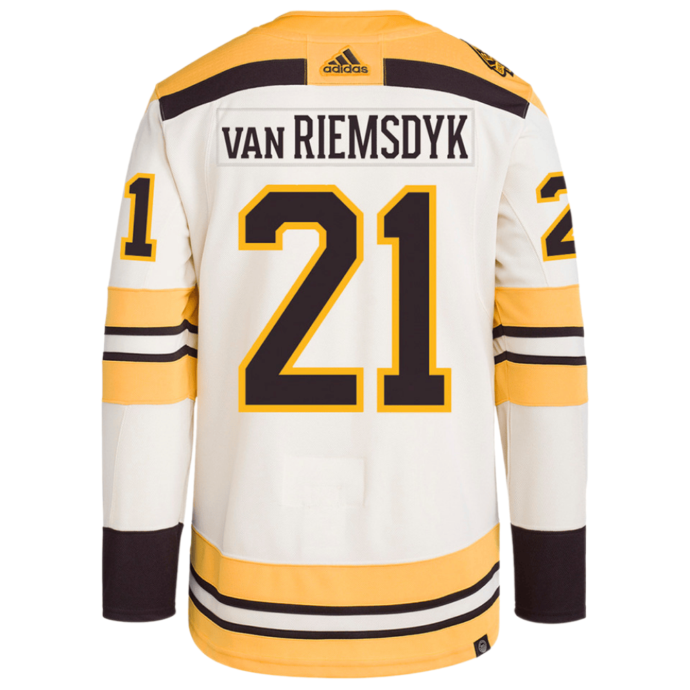 James van Riemsdyk 21 Boston Bruins 100th Anniversary Primegreen Third Cream NHL Jersey Men's