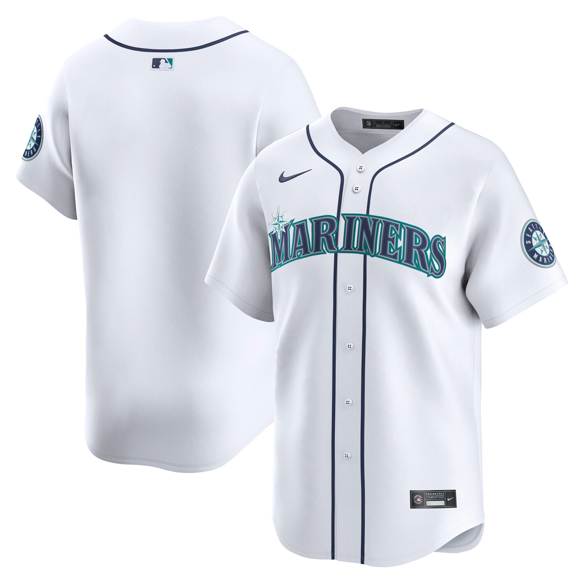 Seattle Mariners White Home Limited MLB Jersey Men's