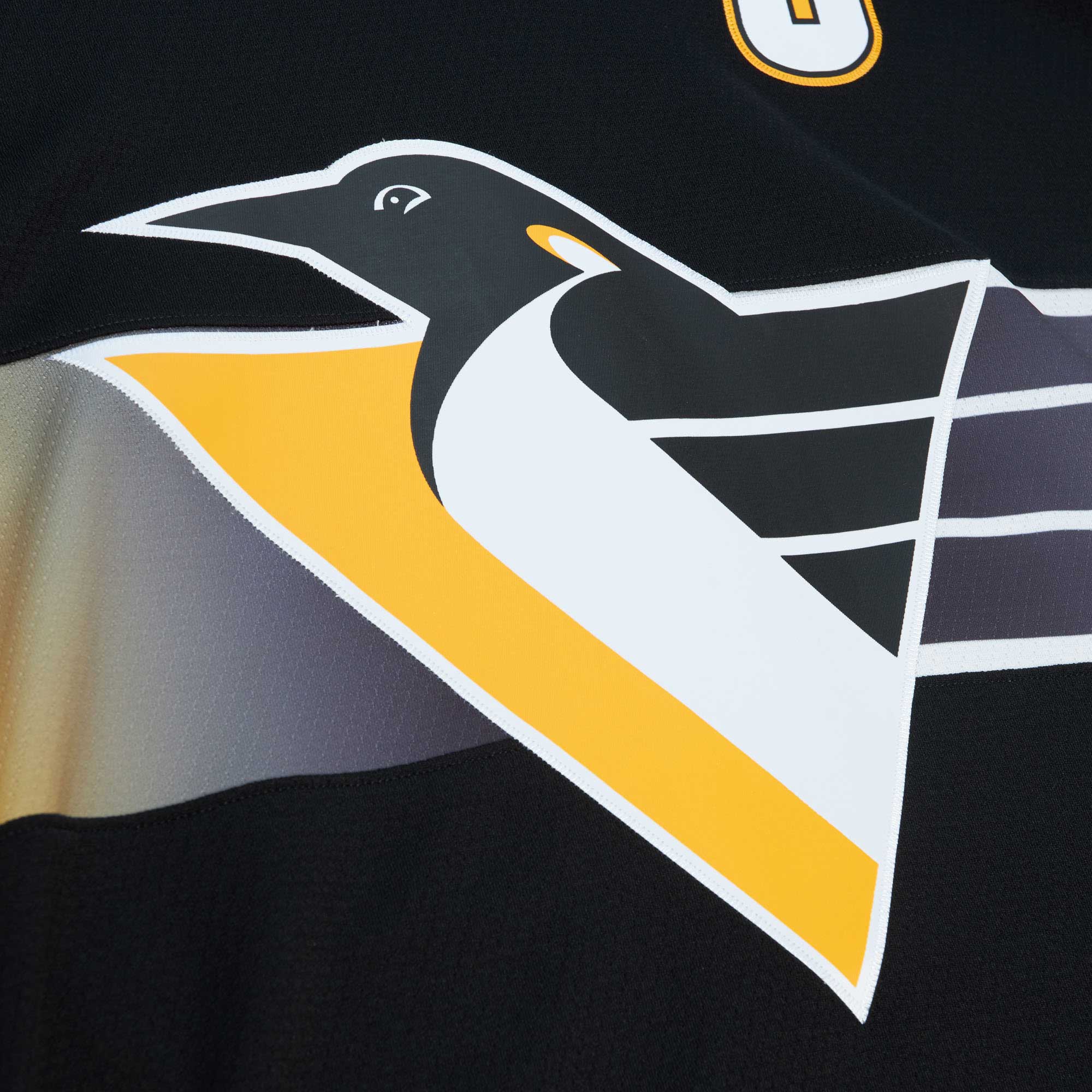 Pittsburgh Penguins Mario Lemieux Mitchell Ness Black Captain's Patch 1996/97 Blue Line Player NHL Jersey Men's