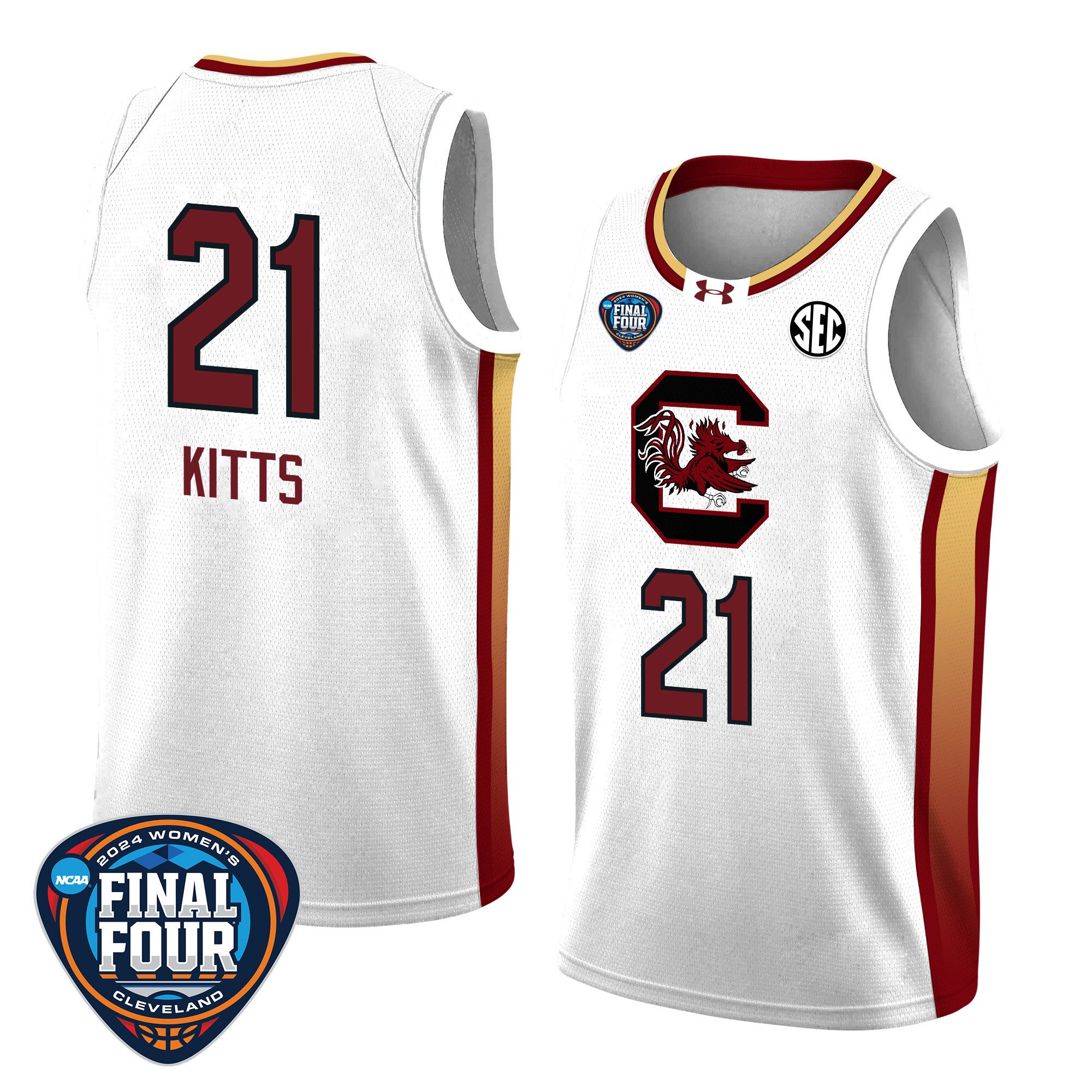 Chloe Kitts 21 South Carolina 2024 Final Four Patch Unisex NCAA Jersey Unisex