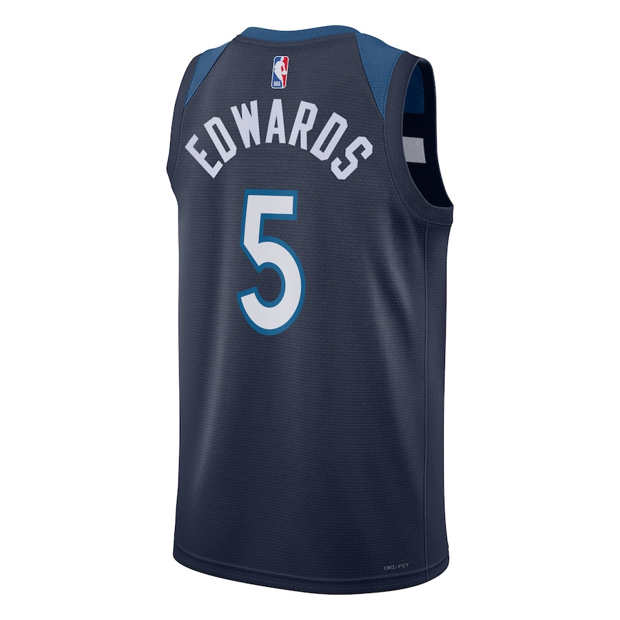 Anthony Edwards 5 Minnesota Timberwolves Unisex Swingman Icon Edition Navy NBA Jersey Unisex