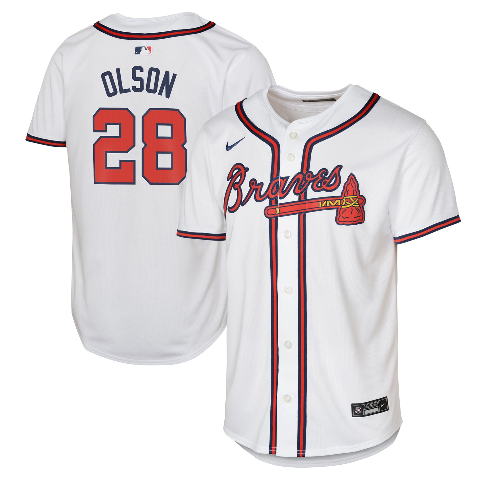 Atlanta Braves Matt Olson White Home Limited Player MLB Jersey Youth