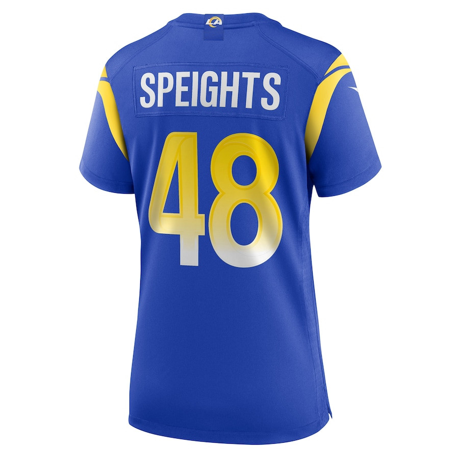 Omar Speights 48 Los Angeles Rams Game Royal NFL Jersey Women's