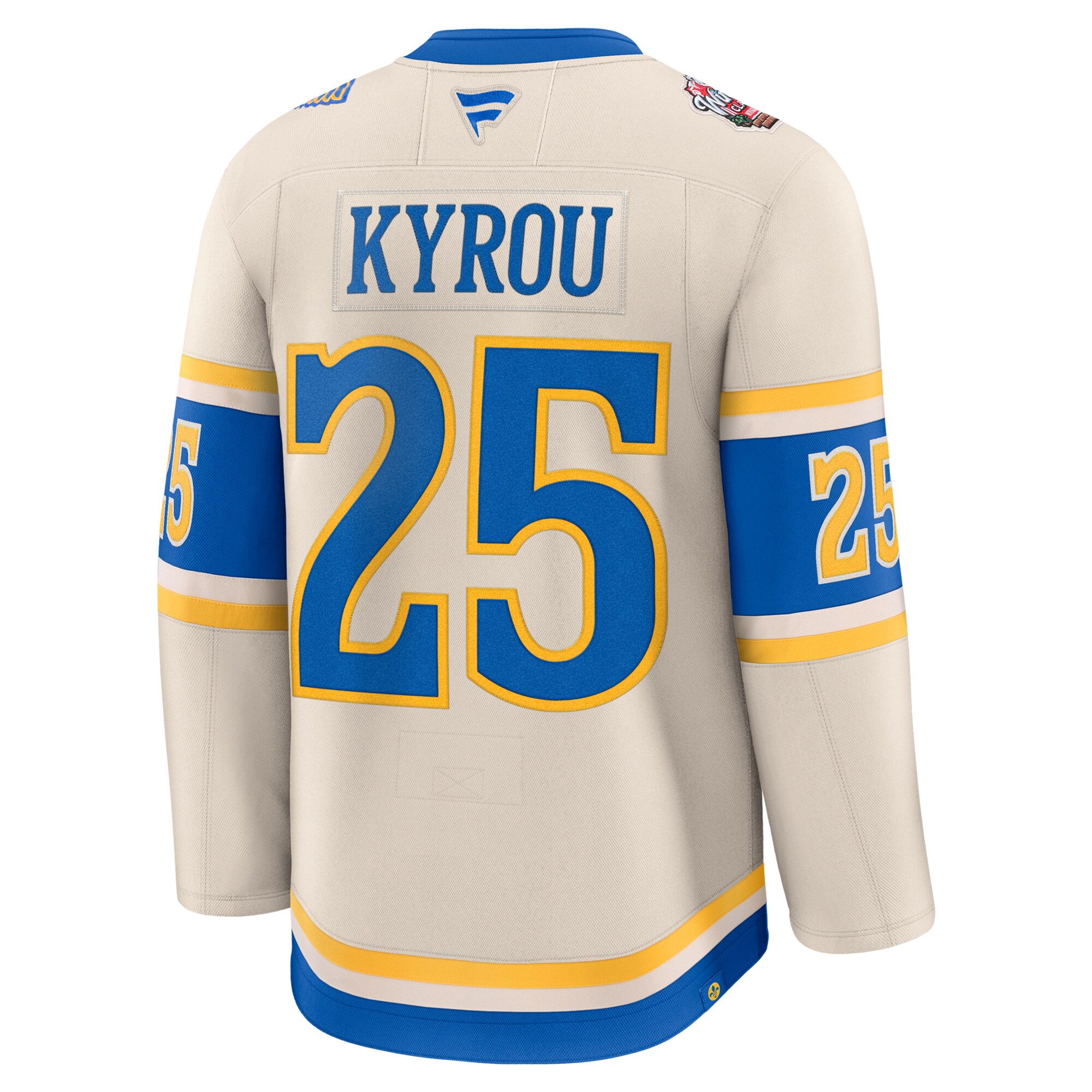 St. Louis Blues Jordan Kyrou Cream 2025 Winter Classic Premium Player NHL Jersey Men's