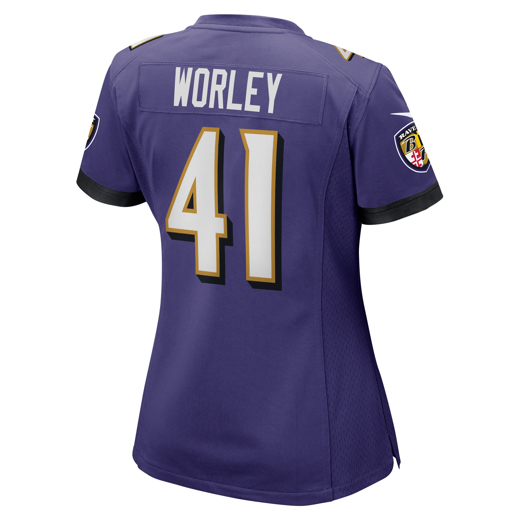 Baltimore Ravens Daryl Worley Purple Game Player NFL Jersey Women's