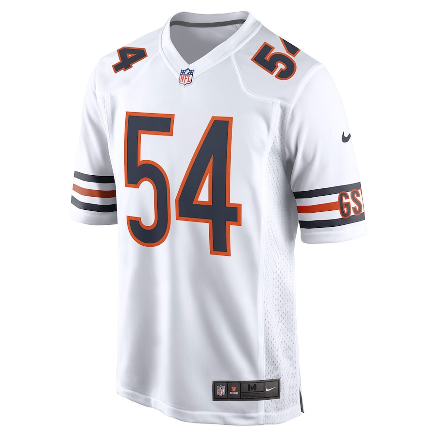 Brian Urlacher 54 Chicago Bears Retired Game White NFL Jersey Men's