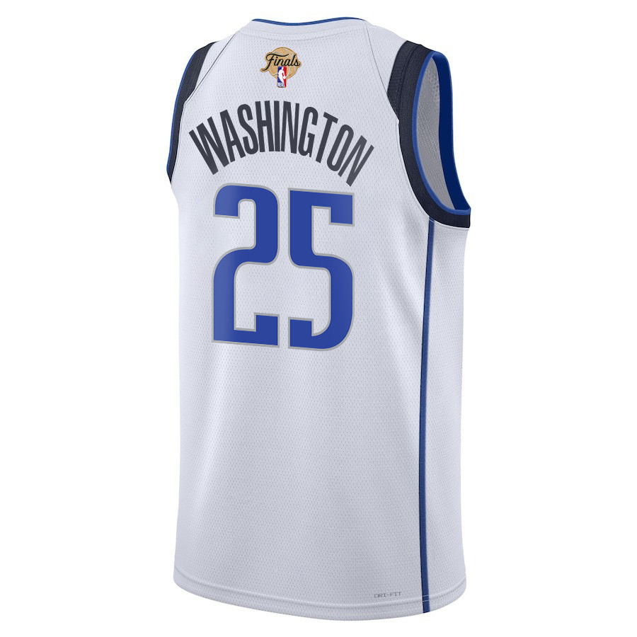 P.J. Washington 25 Dallas Mavericks 2024 FINALS PATCH Swingman Association Editio White NBA Jersey Men's