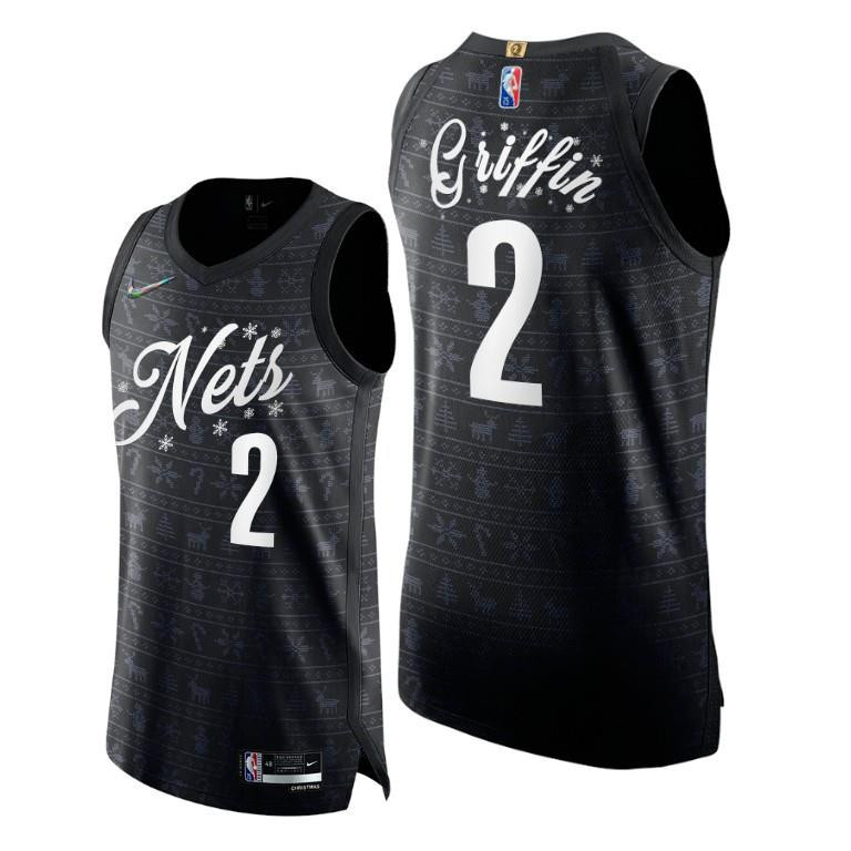 Brooklyn Nets 2 Blake Griffin Black Christmas Eve 75th Anniversary NBA Jersey Men's