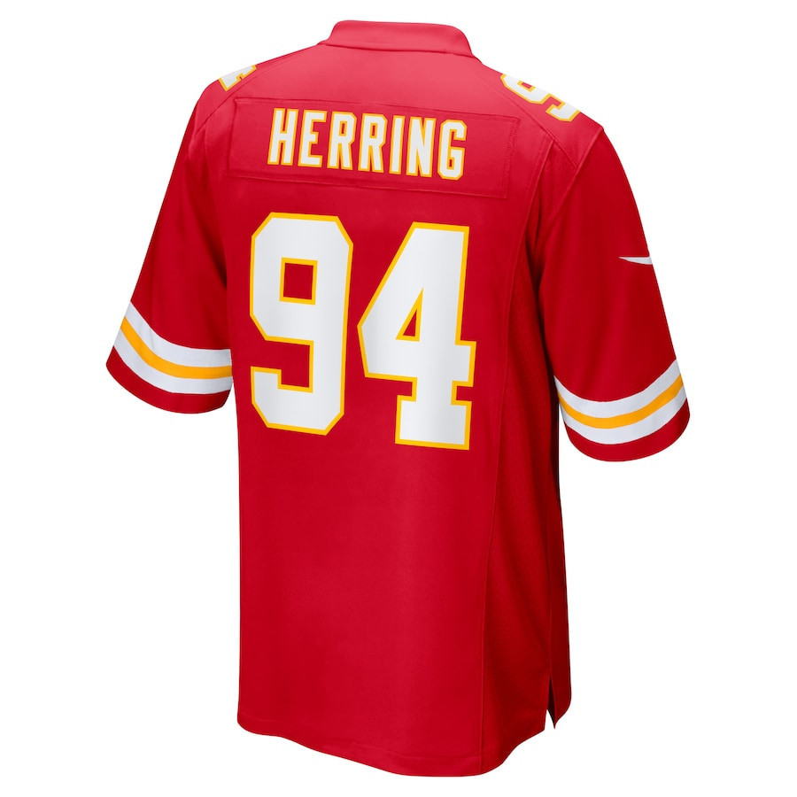 Malik Herring #94 Kansas City Chiefs Super Bowl LIX Red NFL Jersey Youth