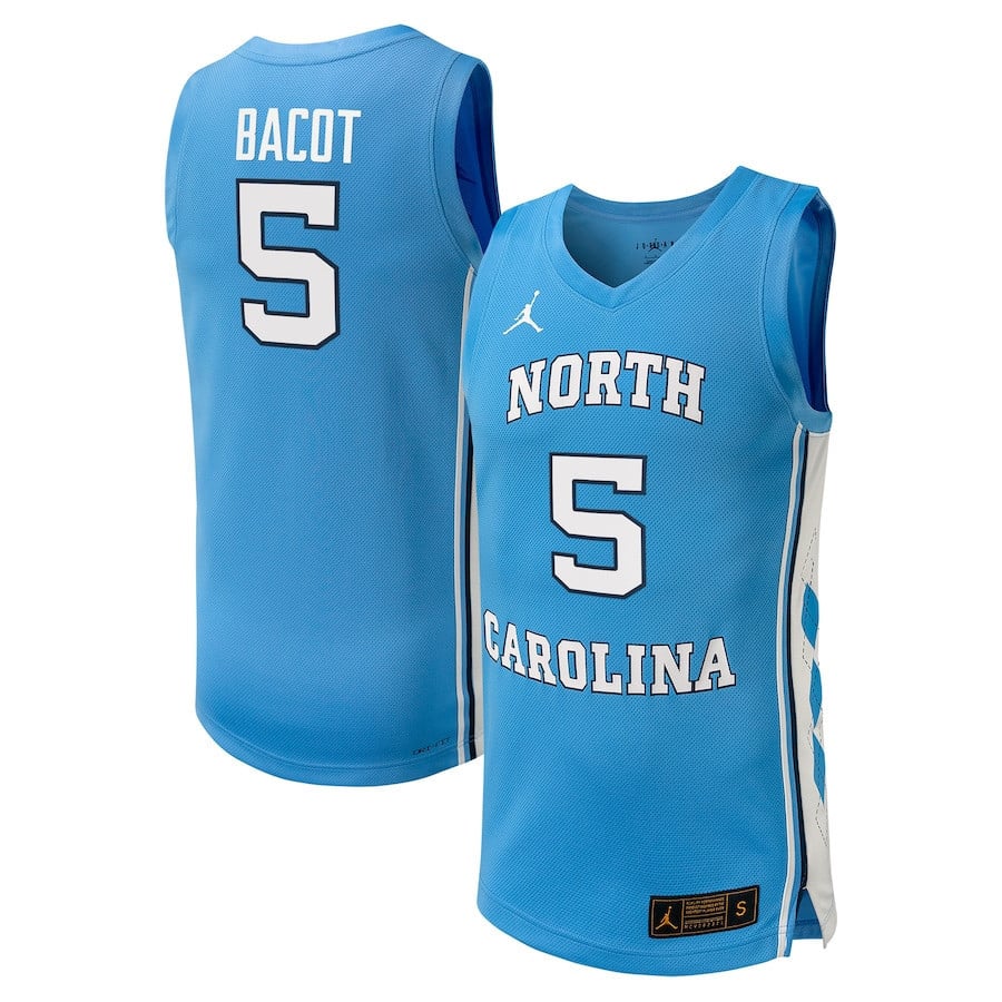 Armando Bacot 5 North Carolina Tar Heels Carolina Blue NCAA Jersey Men's