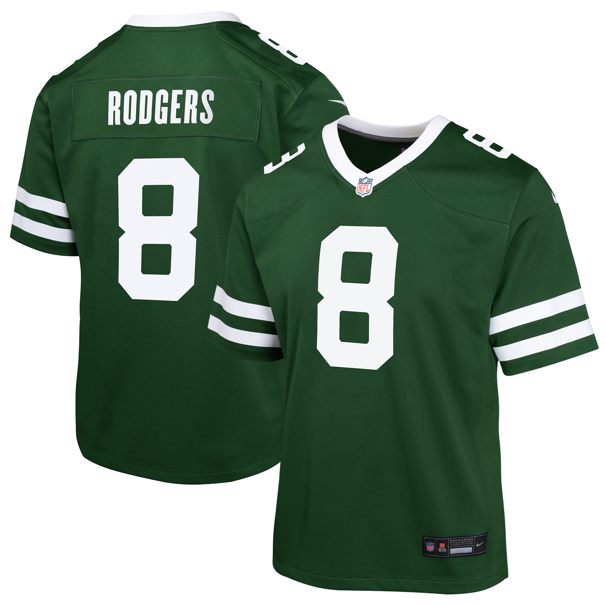 New York Jets Aaron Rodgers Gotham Green Game NFL Jersey Youth