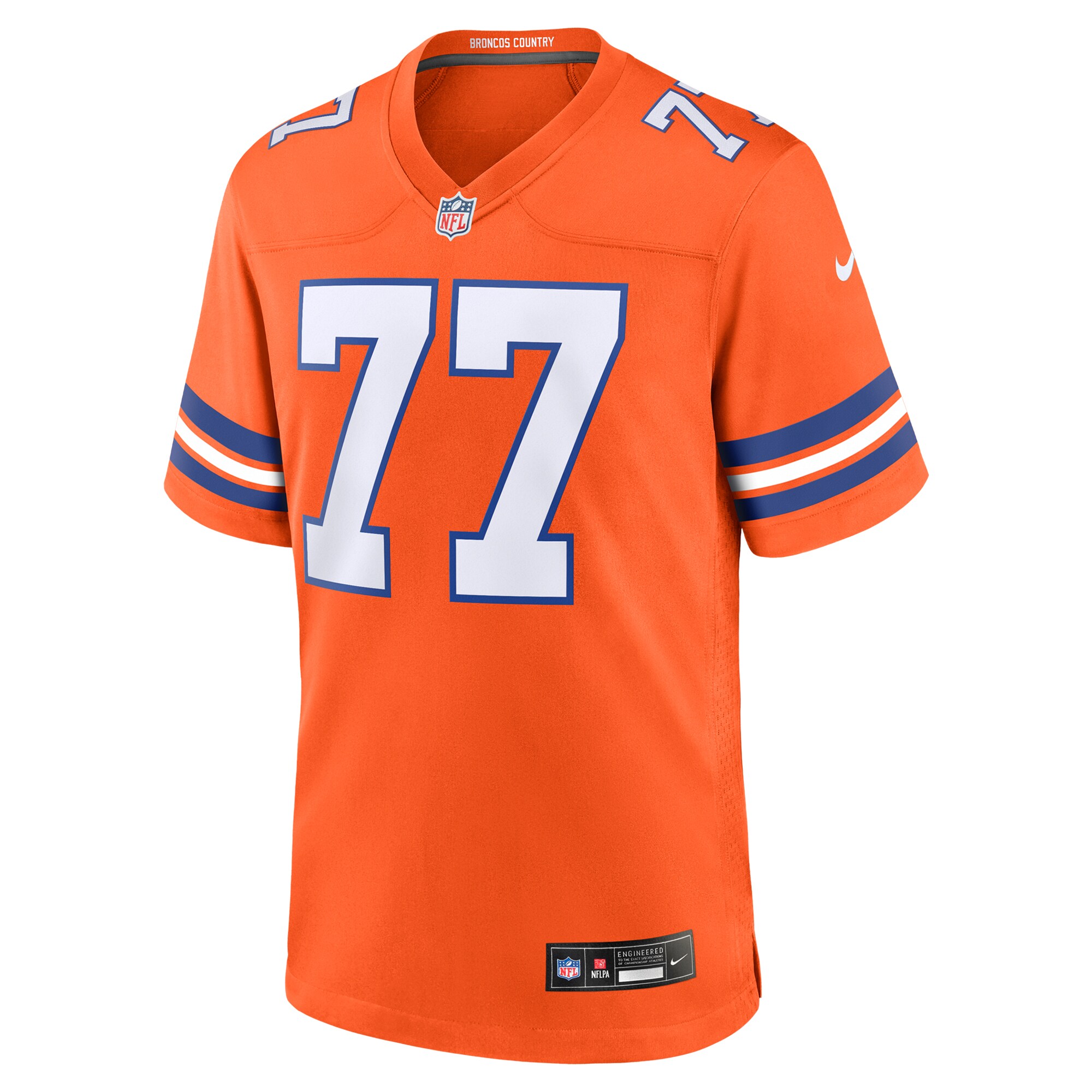Denver Broncos Quinn Meinerz Orange Mile High Collection 1977 Throwback Player Game NFL Jersey Men's