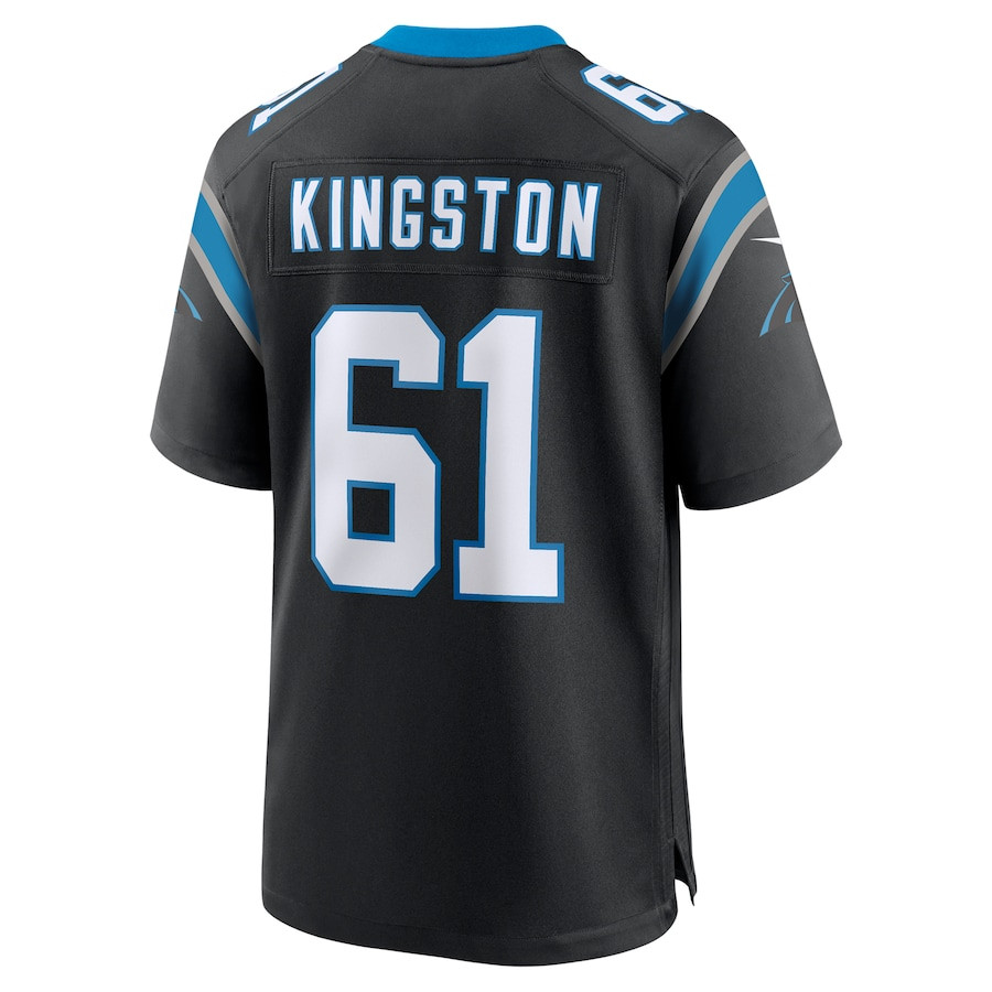 Jarrett Kingston 61 Carolina Panthers Game Black NFL Jersey Men's