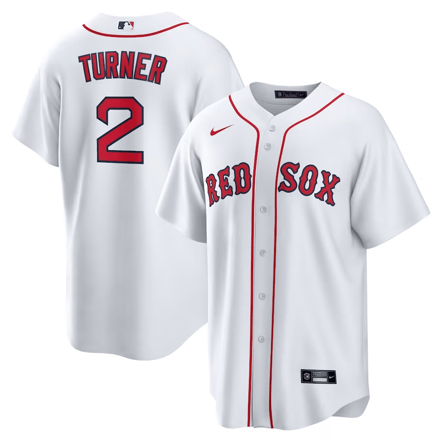 Justin Turner 2 Boston Red Sox Home White MLB Jersey Men's