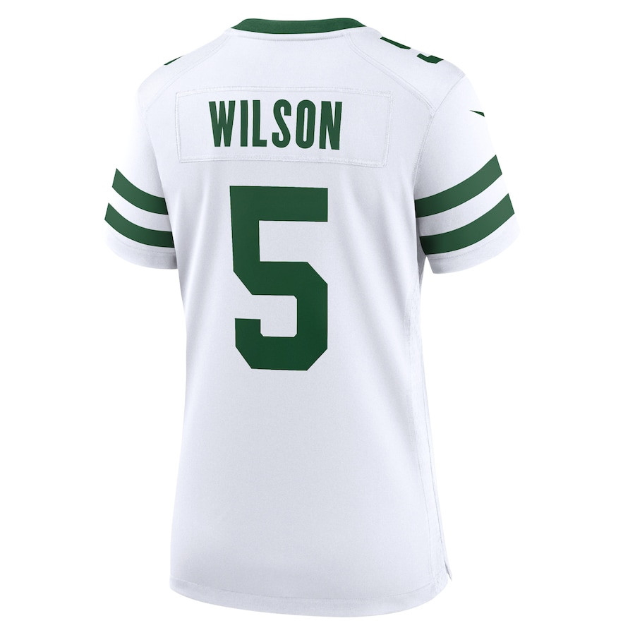 Garrett Wilson 5 New York Jets Game Legacy White NFL Jersey Women's