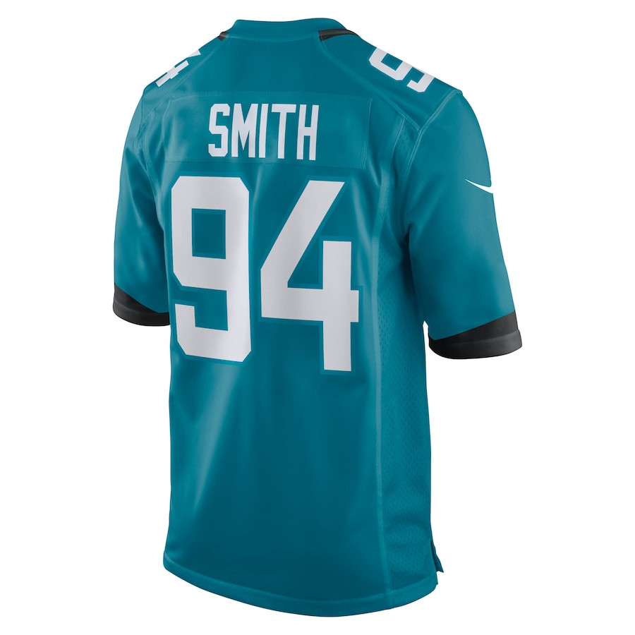 Maason Smith 94 Jacksonville Jaguars Team Game Teal NFL Jersey Men's