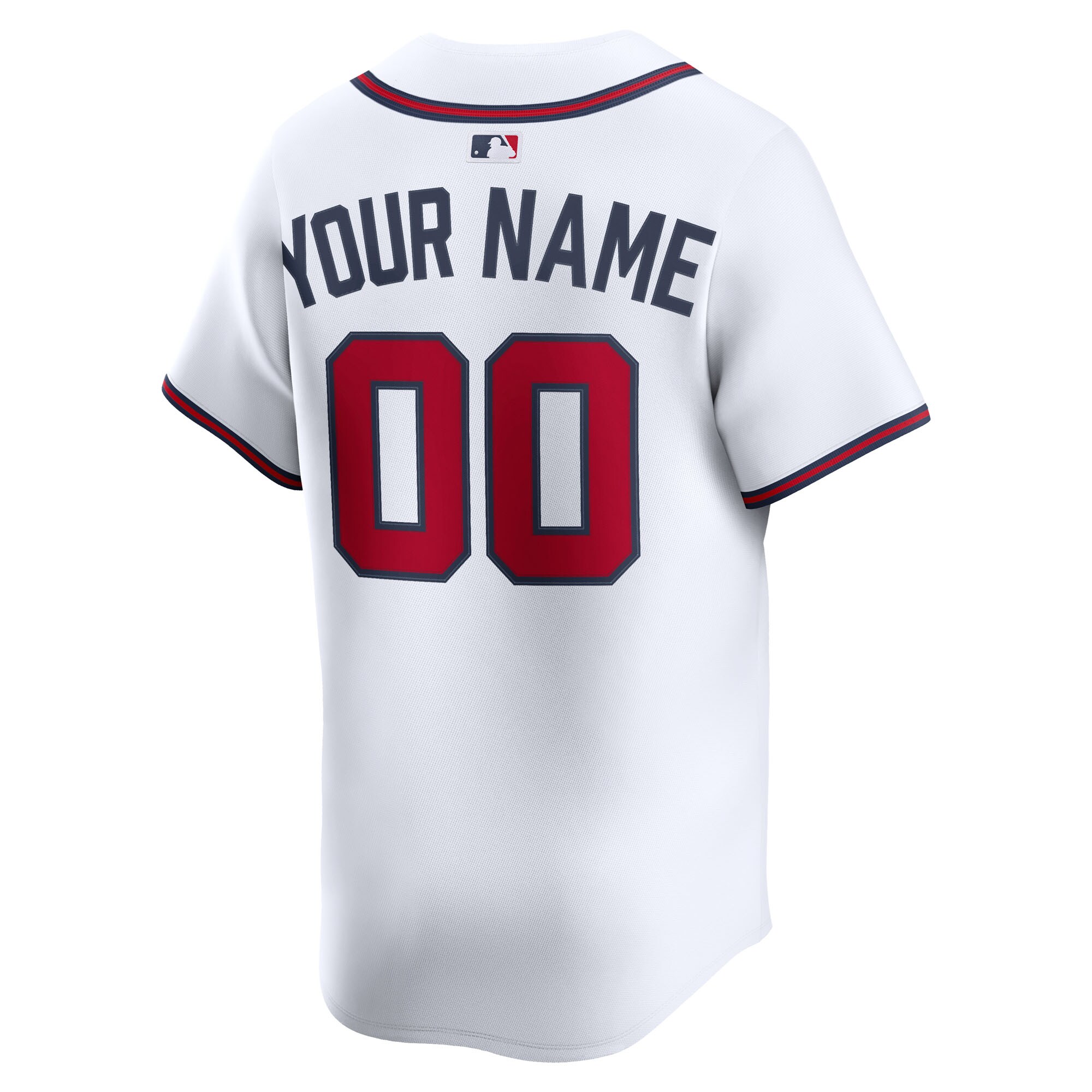 Atlanta Braves White Home Limited Custom MLB Jersey Men's